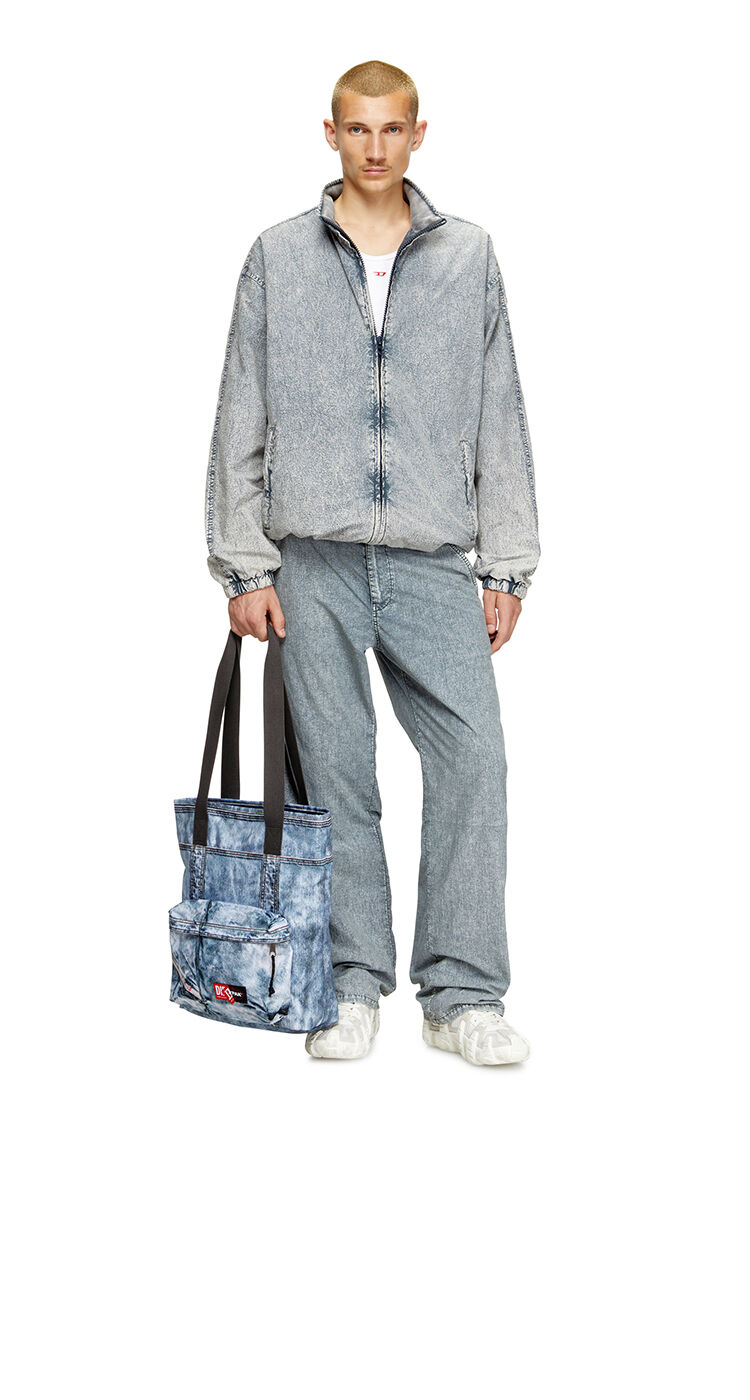 Tote bag in trompe l'oeil denim