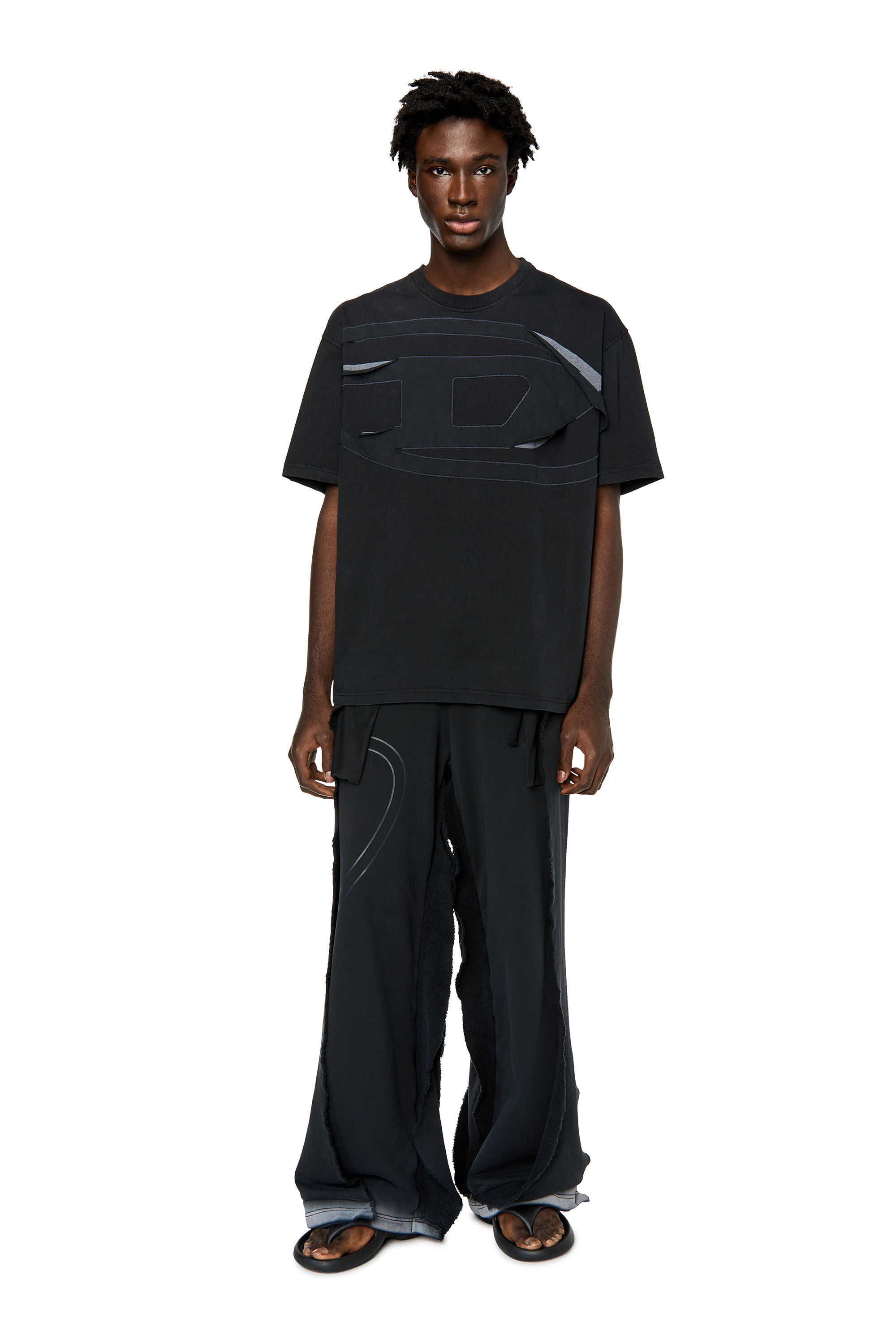 Diesel - T-WASH-PEELOVAL, Black - Image 1