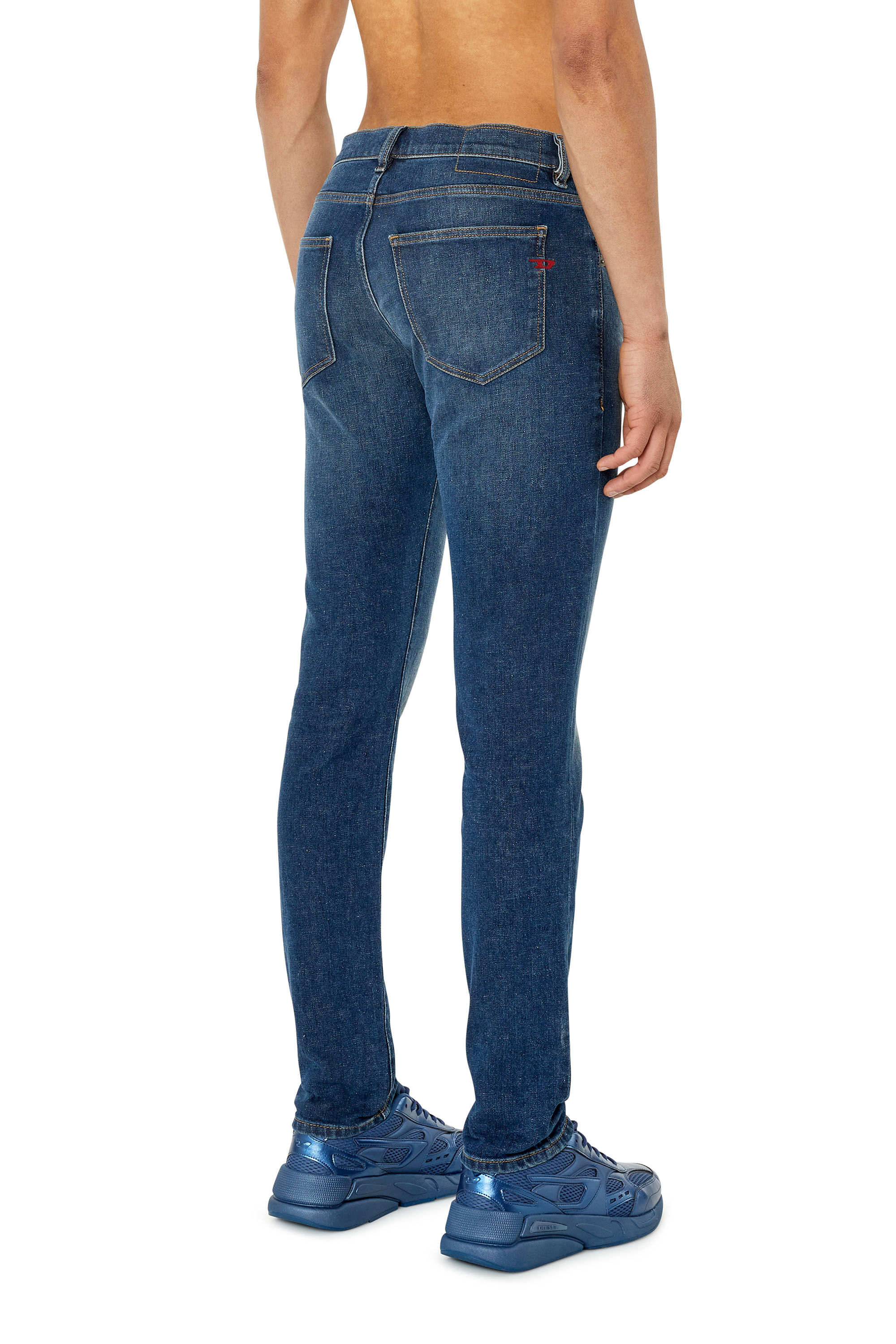 Diesel - 2019 D-Strukt 09F39 Slim Jeans, Dark Blue - Image 4