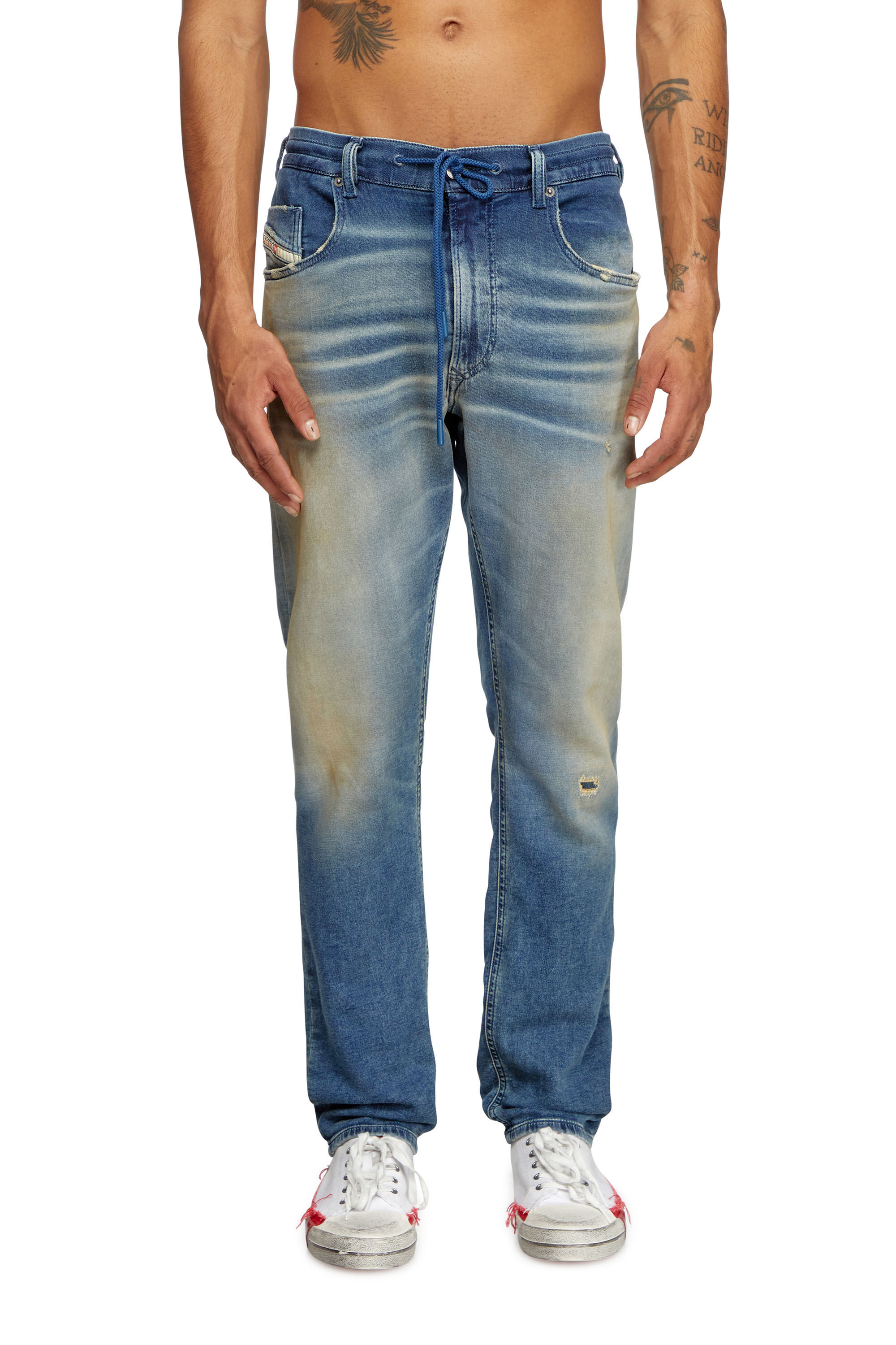 Diesel - Man's Regular 2030 D-Krooley Joggjeans® 068PQ, Medium blue - 3