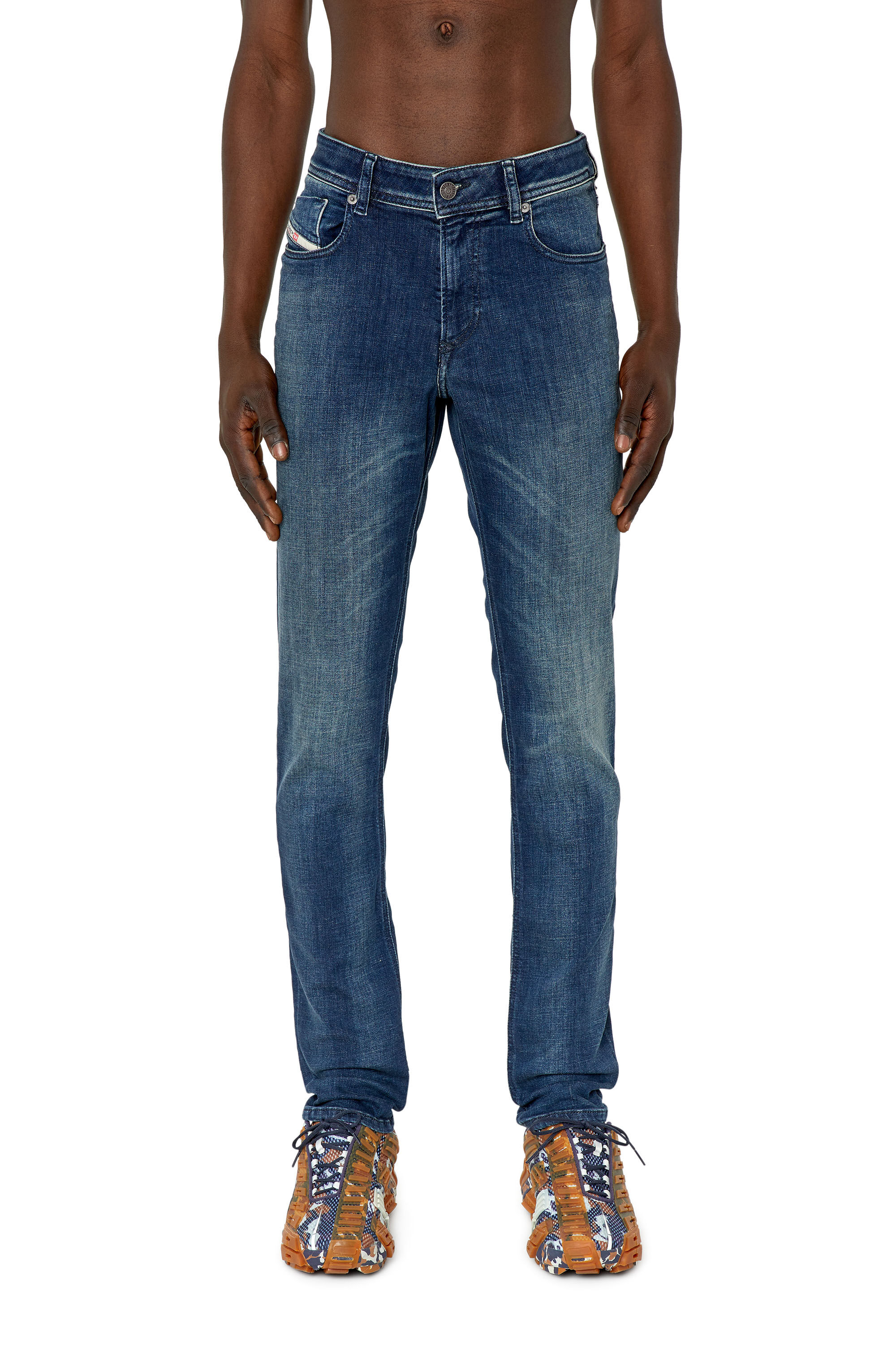 Diesel - 1979 Sleenker 09F58 Skinny Jeans, Dark Blue - Image 3