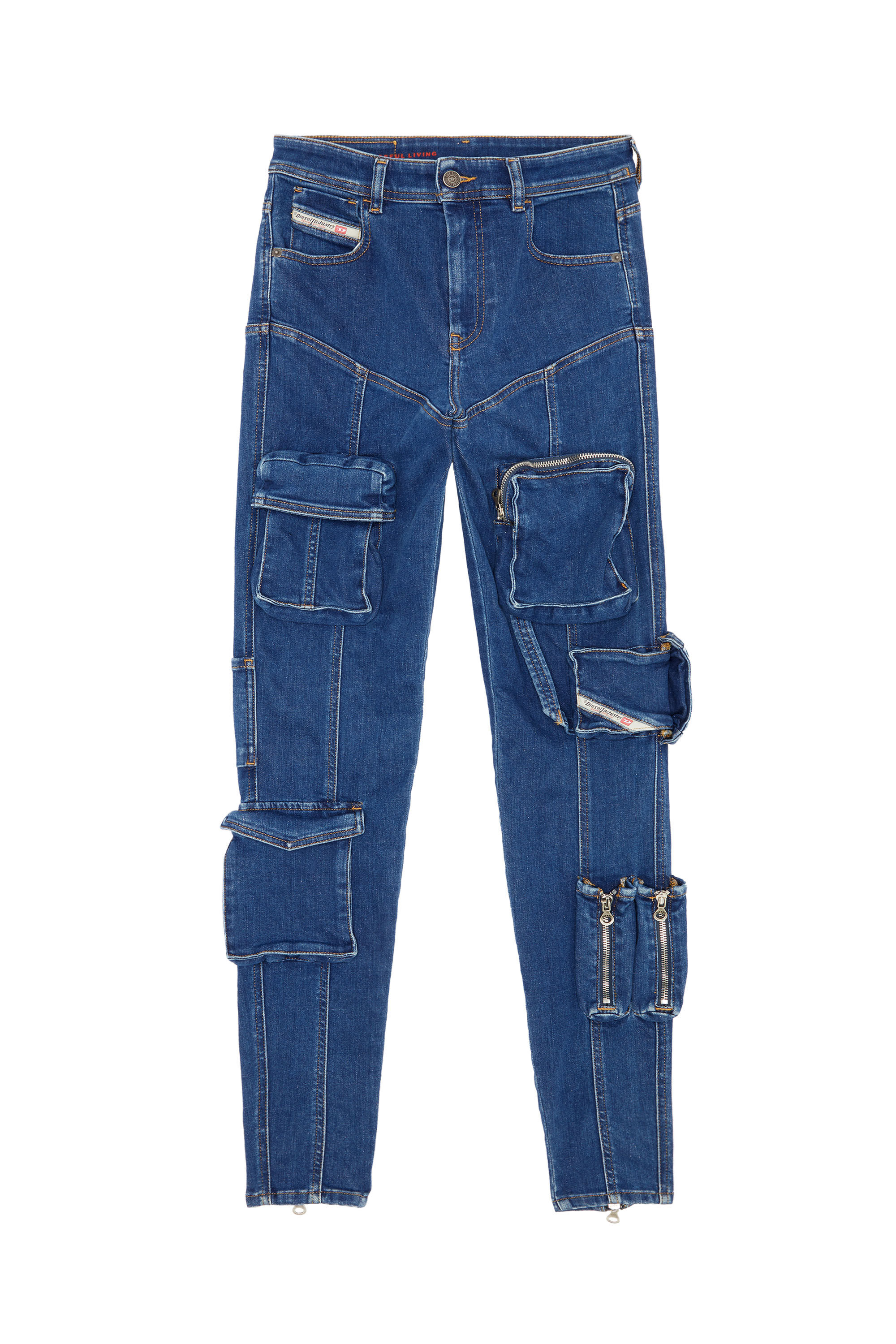 Diesel - Super skinny Jeans 1984 Slandy-High 09F28, Dark Blue - Image 2