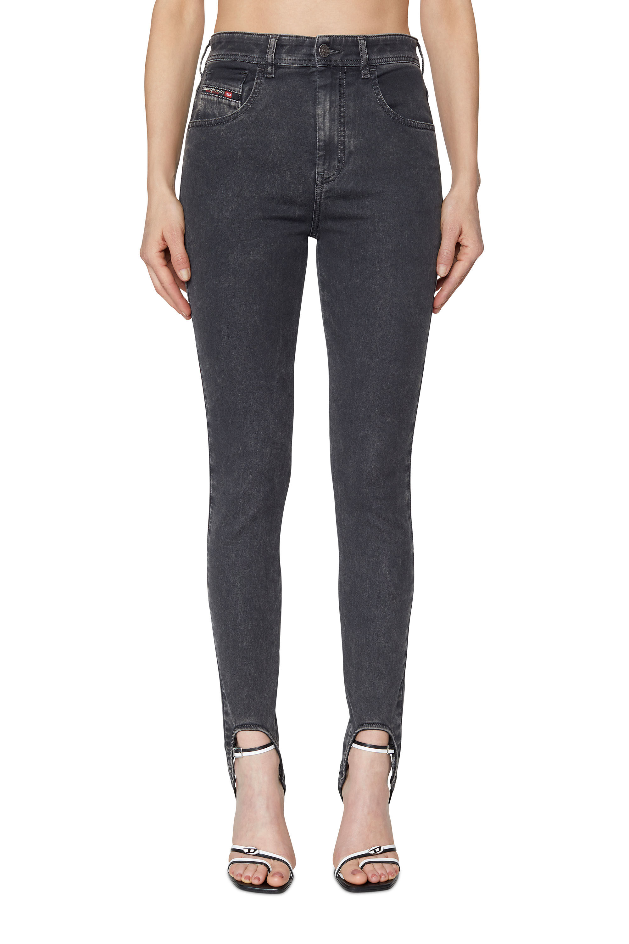 Diesel - Slandy Joggjeans® 069ZM Super skinny, Black/Dark grey - Image 3