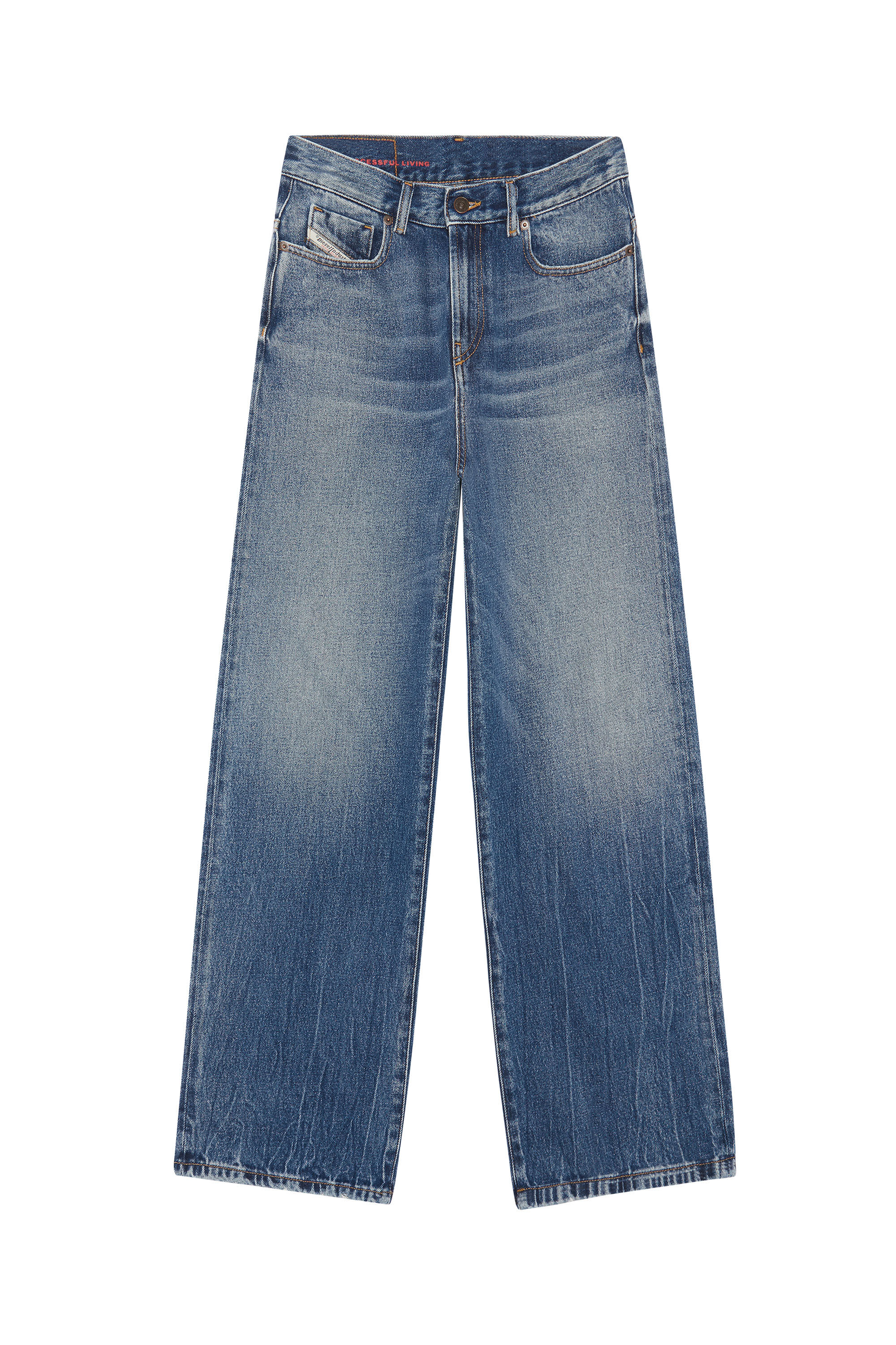 Diesel - 2000 Widee 09E03 Bootcut and Flare Jeans, Medium blue - Image 2