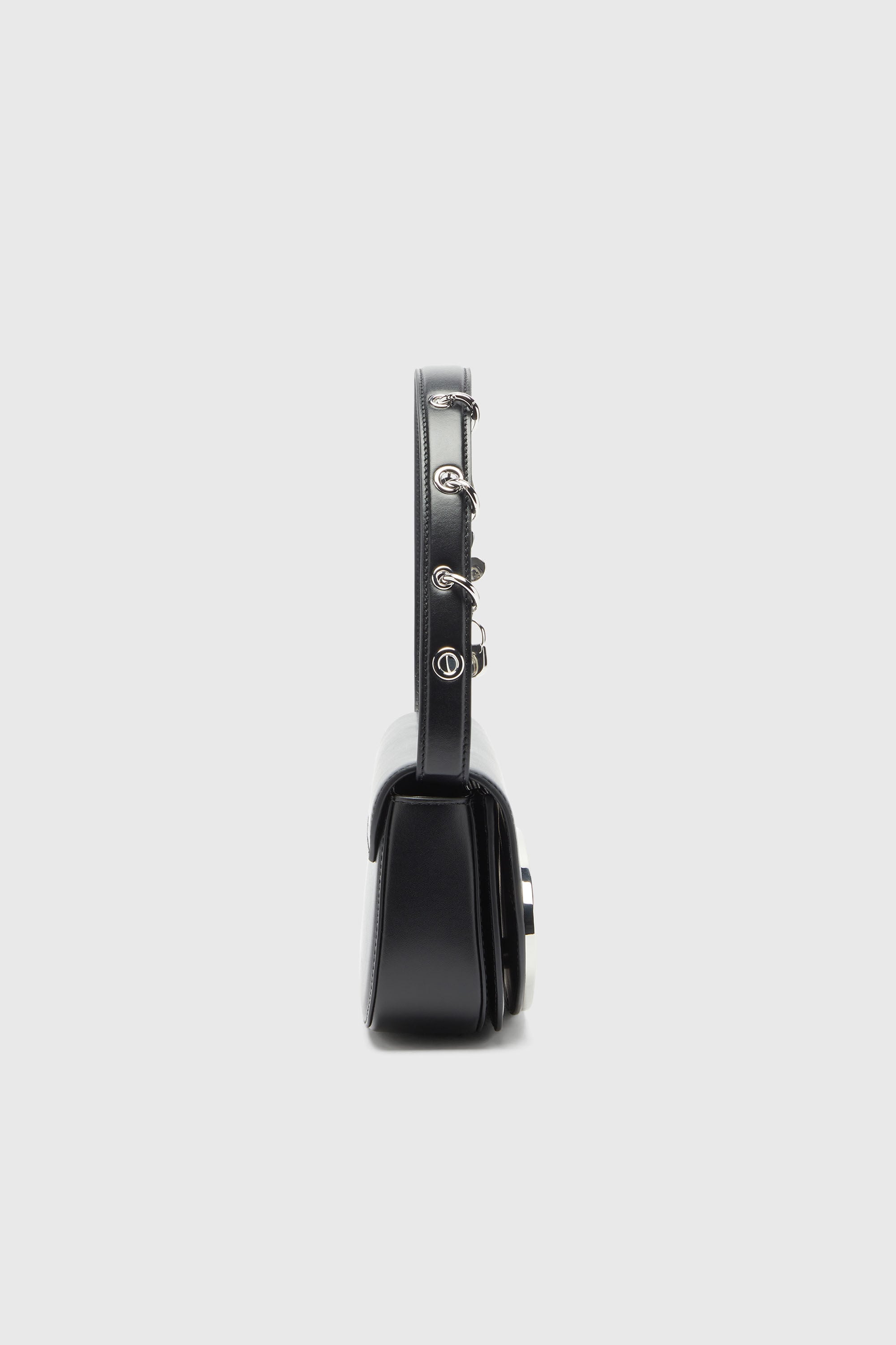 Diesel - 1DR, Woman's 1DR -Iconic shoulder bag in leather with handle charms in Black - 4