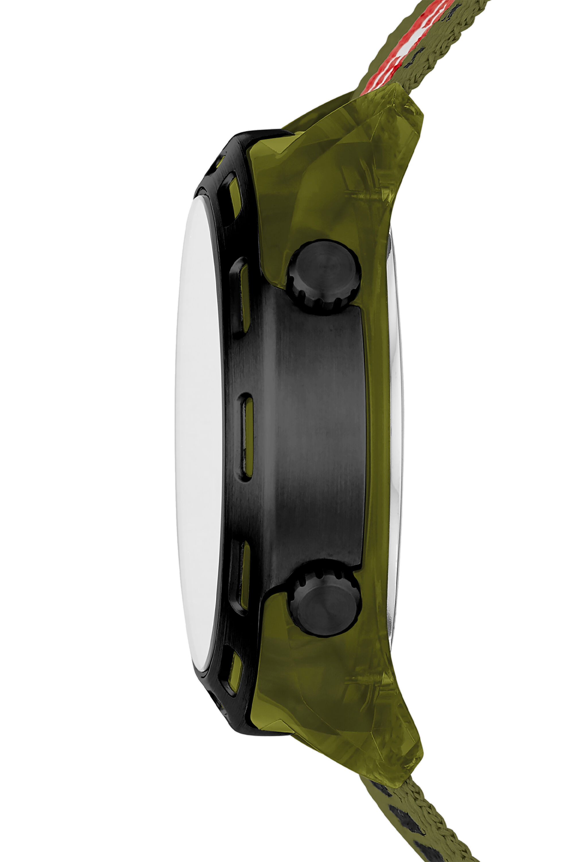 Diesel - DZ1939, Unisex's Crusher digital military green nylon watch in Military Green - 2