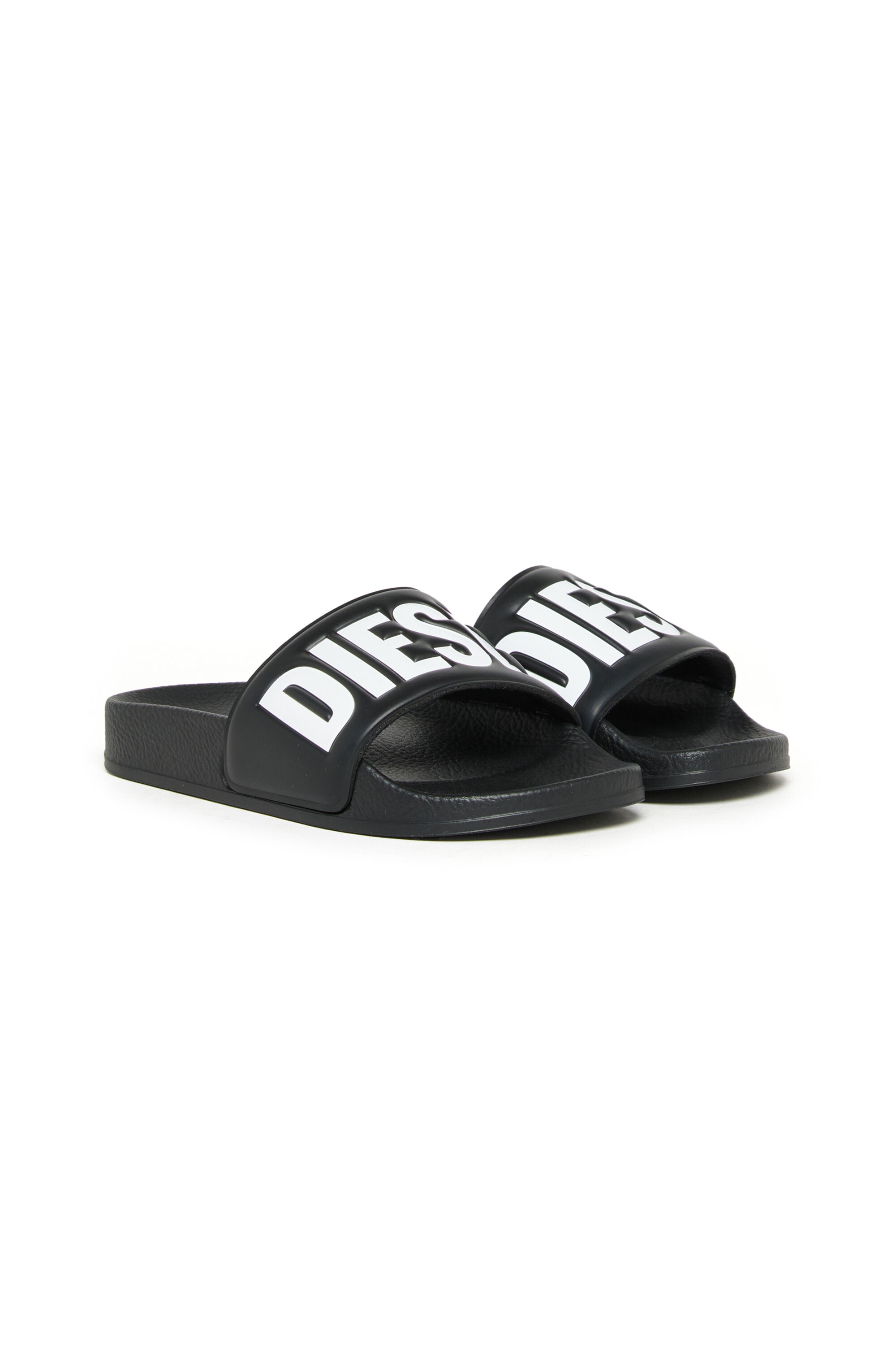 Diesel - SA-BWBISQOF, Unisex's SA-BWBISQOF-Slides with debossed logo in Black - 2