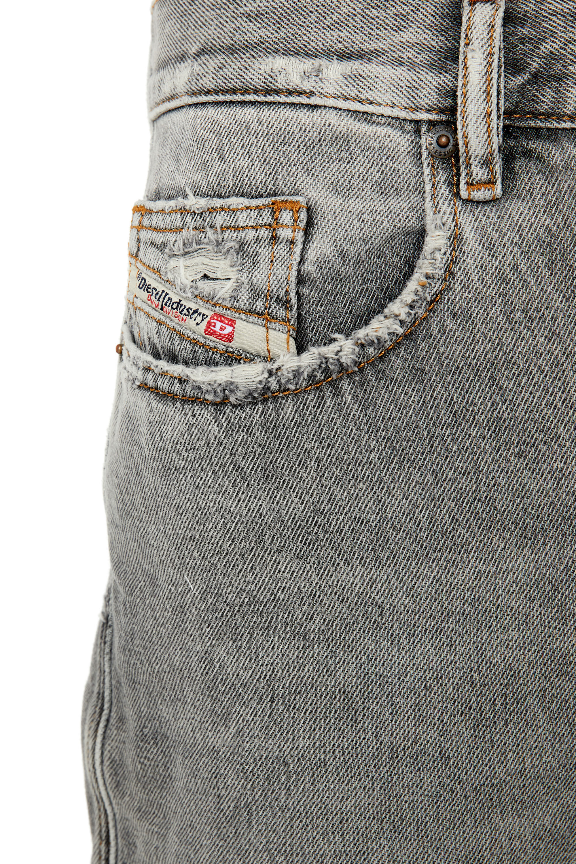 Diesel - 2020 D-Viker E9B84 Straight Jeans, Light Grey - Image 5