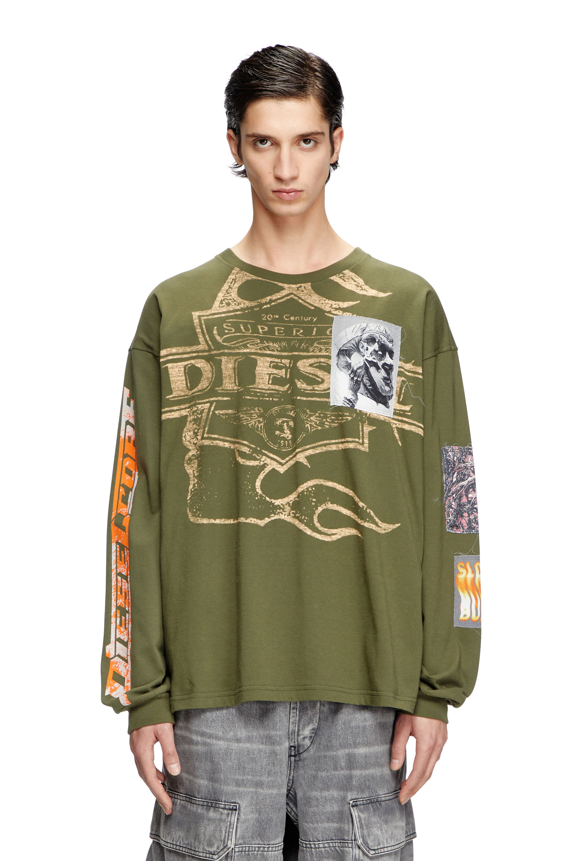 Tシャツ・カットソー GROVE GRVB_Long Sleeve T-shirt 4BTR838 Buy Black/White/Grey/Blue/Green 100% Cotton Long Sleeve Tops