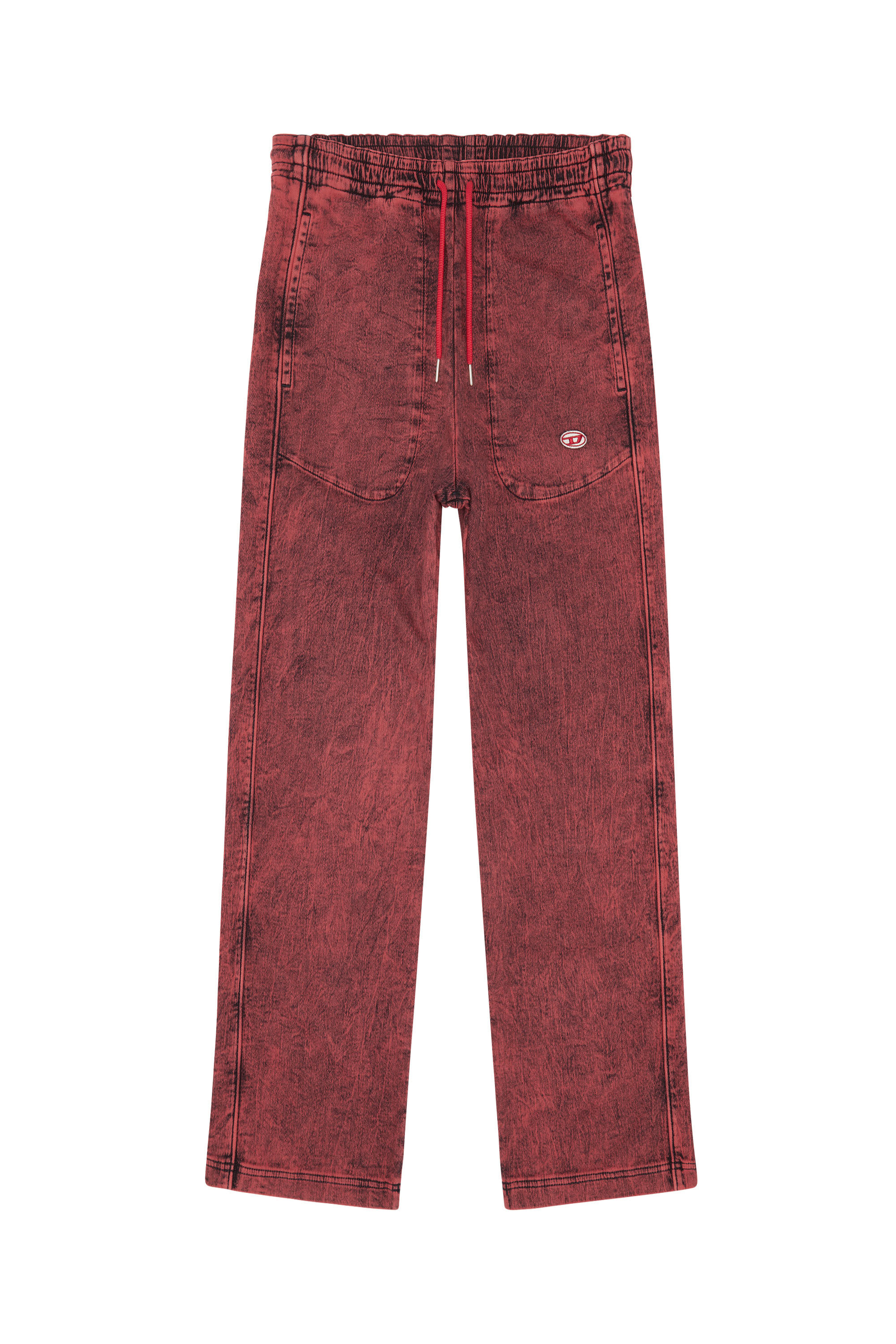 Diesel - D-Martians Track Denim 09D16 Straight, Red - Image 2