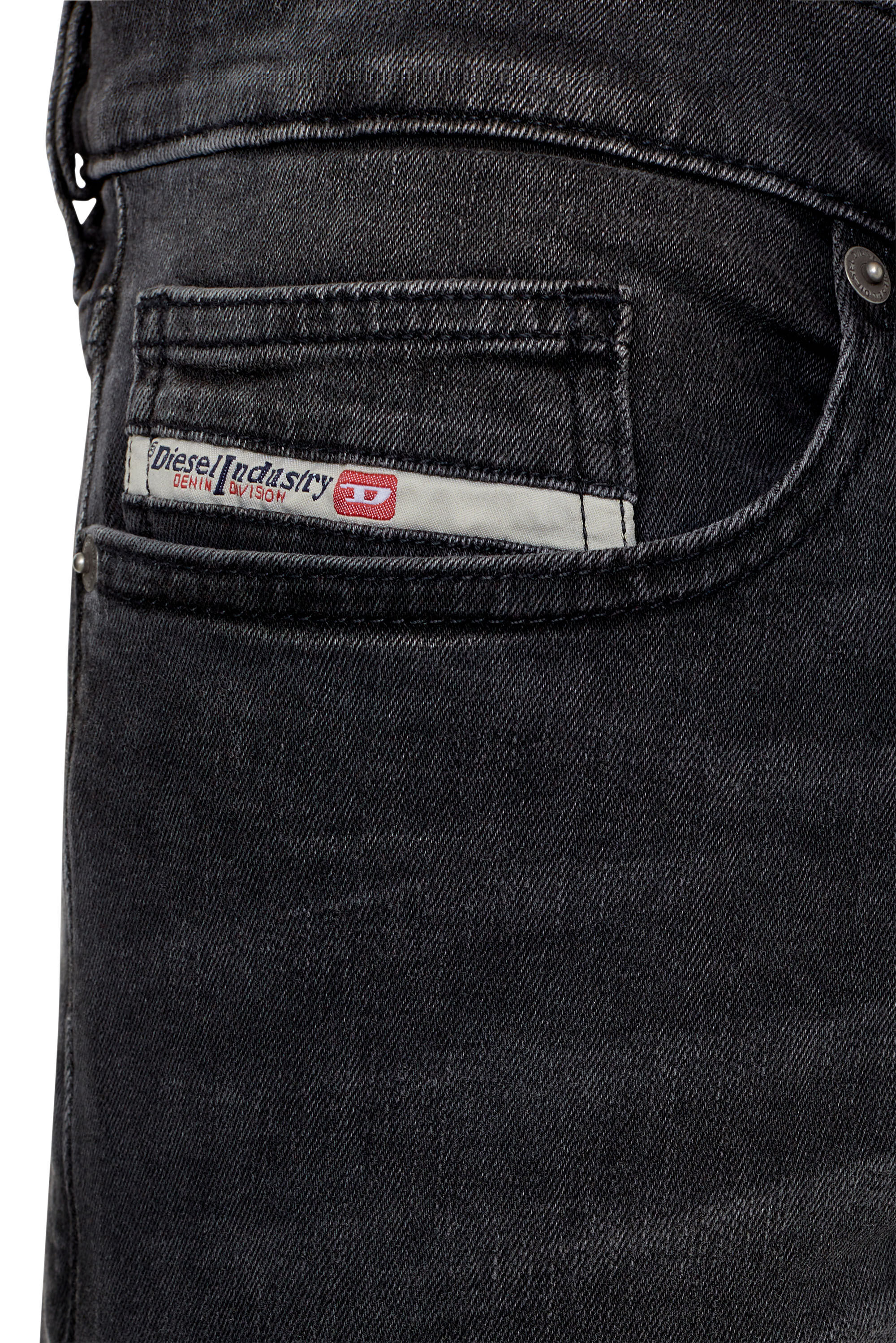 Diesel - D-Luster 0IHAV Slim Jeans, Black/Dark grey - Image 6