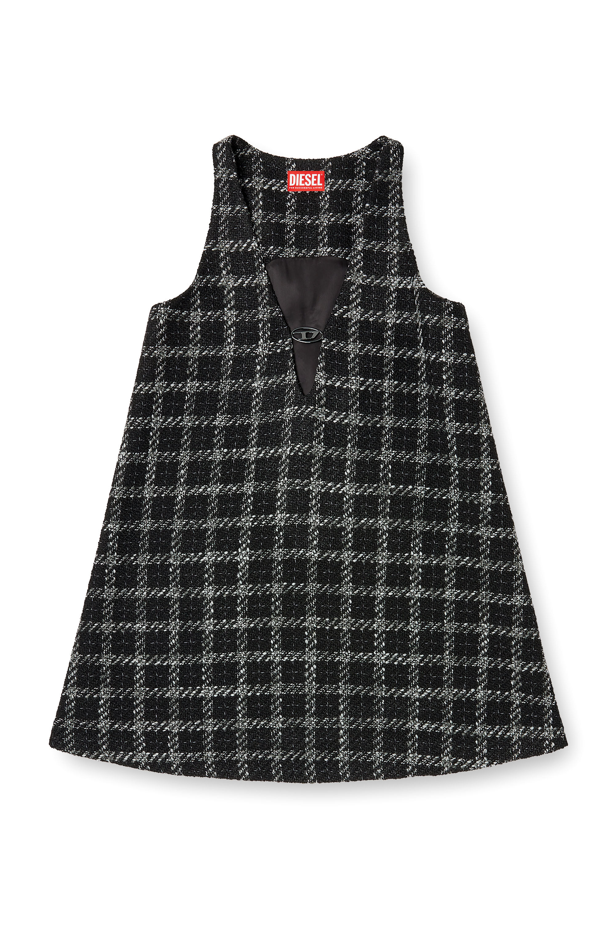 Diesel - D-GIADA, Woman's Bouclé dress with checked pattern in null - 2