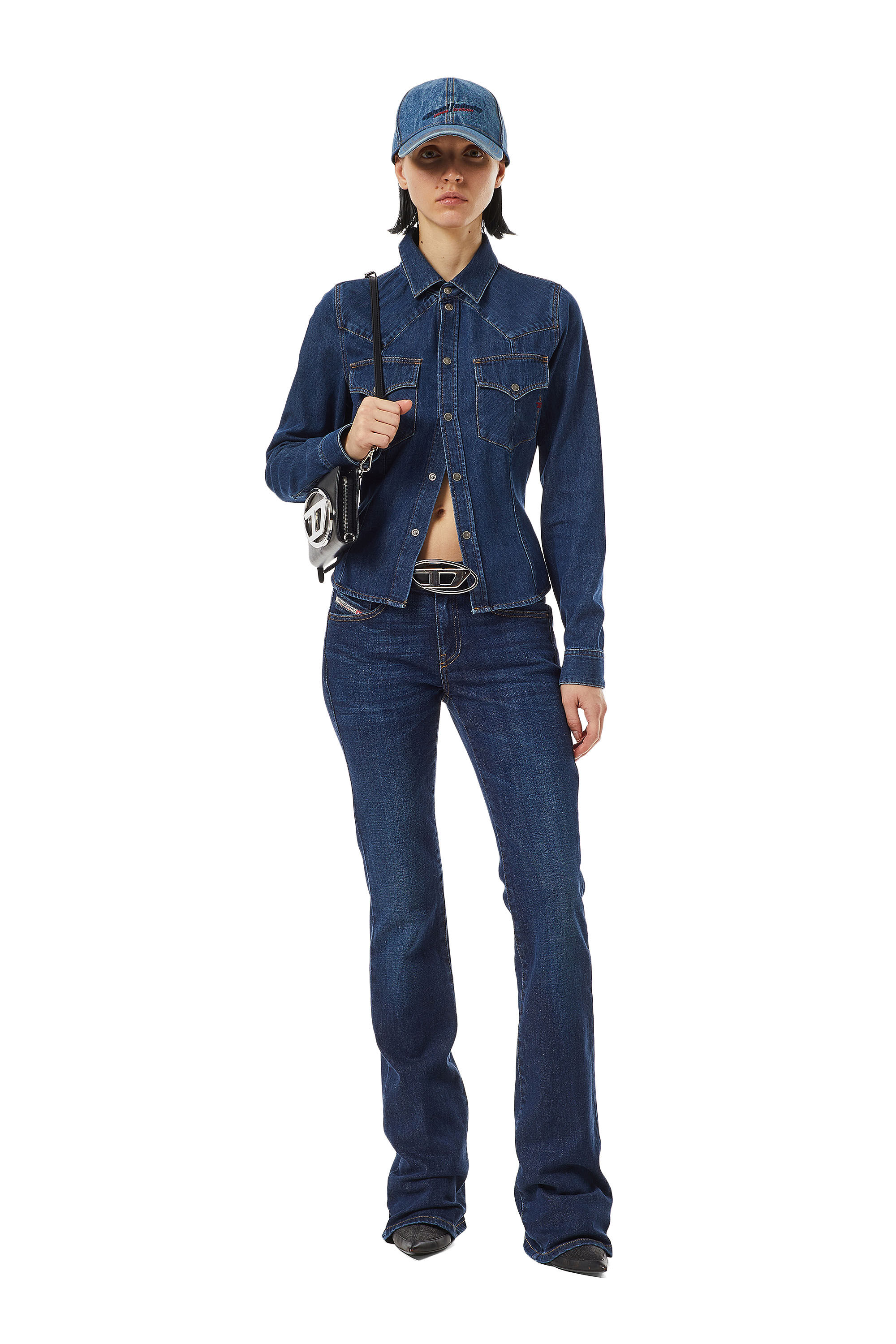 Diesel - Bootcut and Flare Jeans 1969 D-Ebbey 09B90, Dark Blue - Image 1