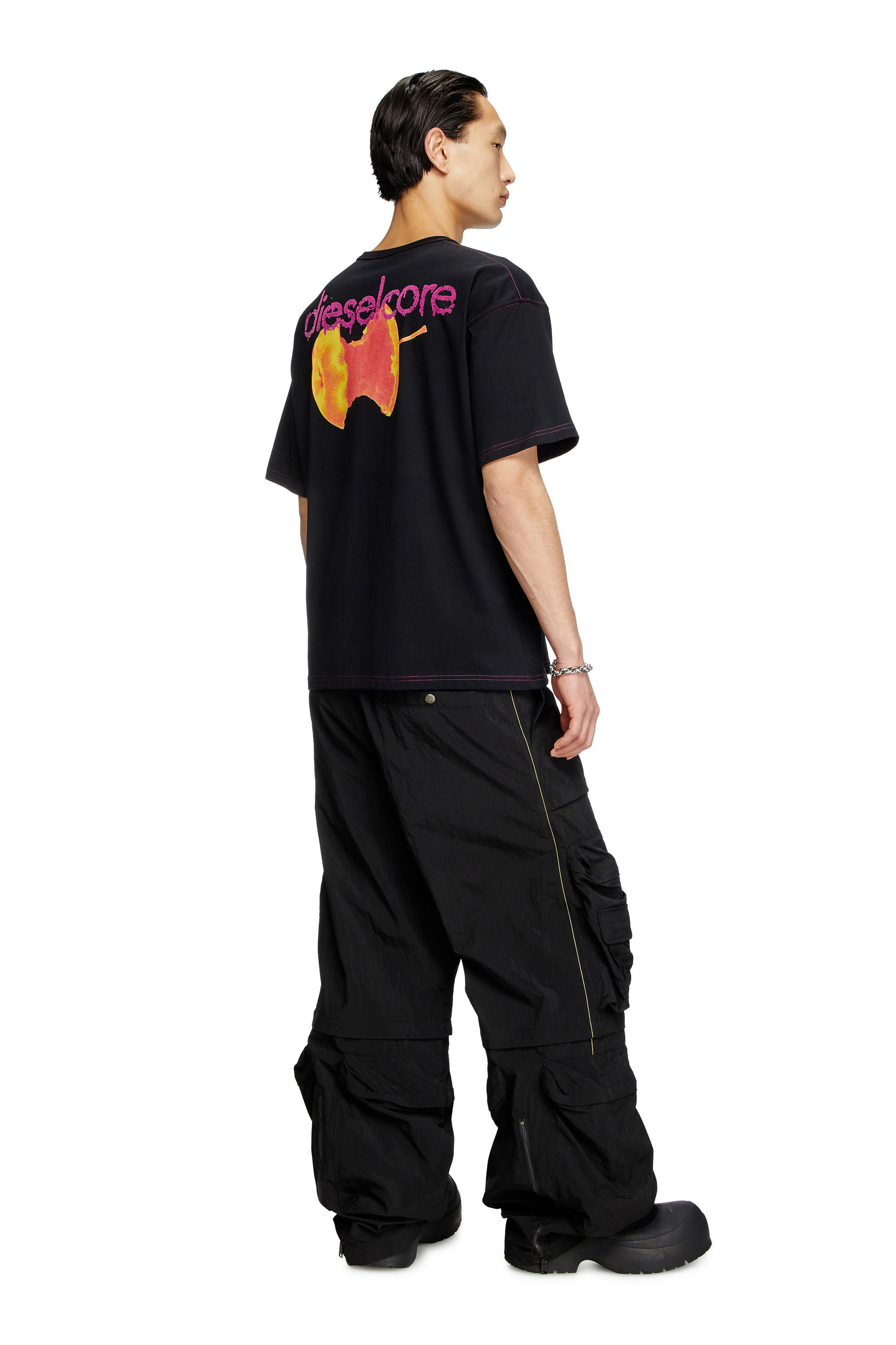 Diesel - T-BOXT-R18, Man's T-shirt with apple core print in Black - 1