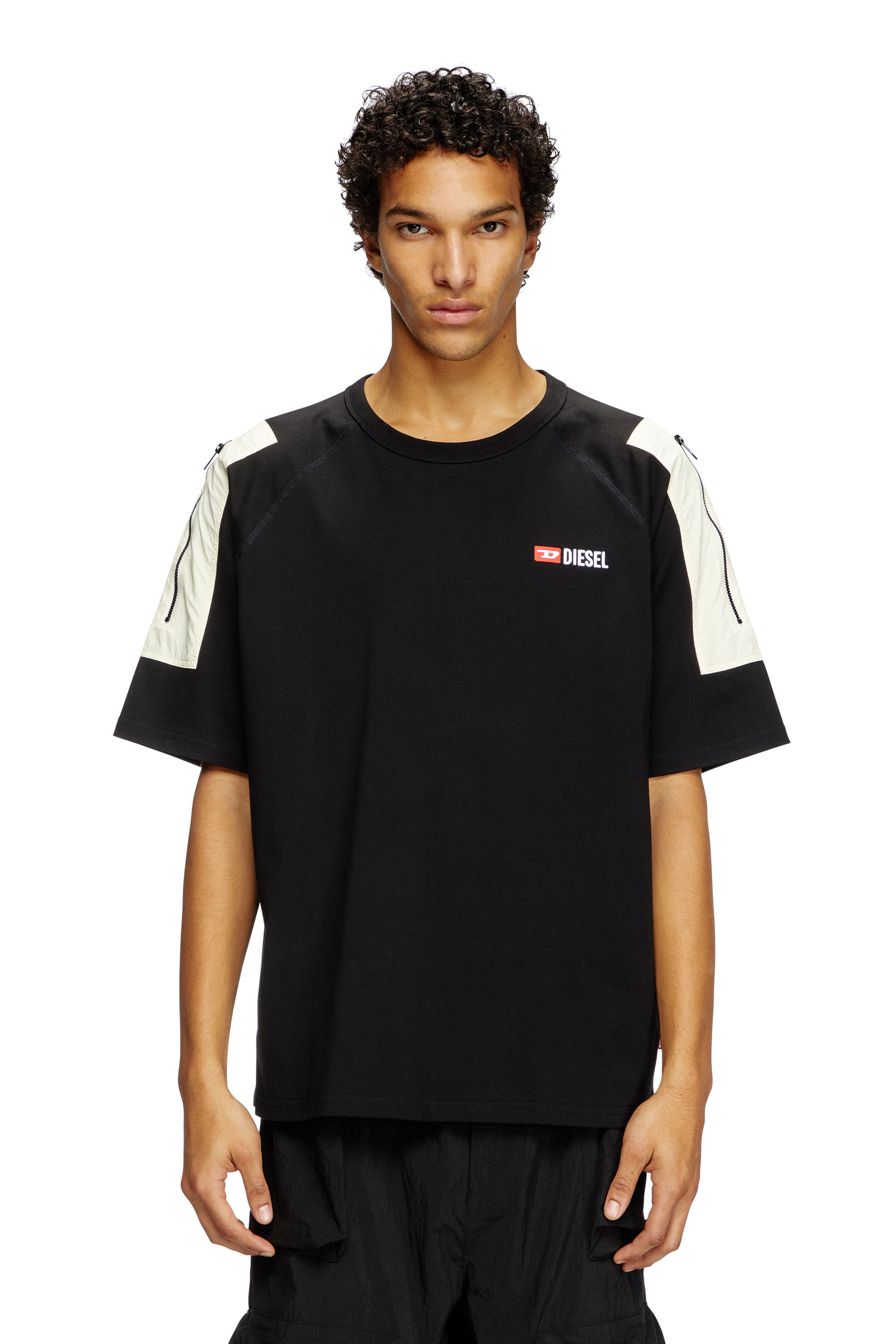 Diesel - T-FAUSTY, Man's T-shirt with patch pocket detail in Black - 3