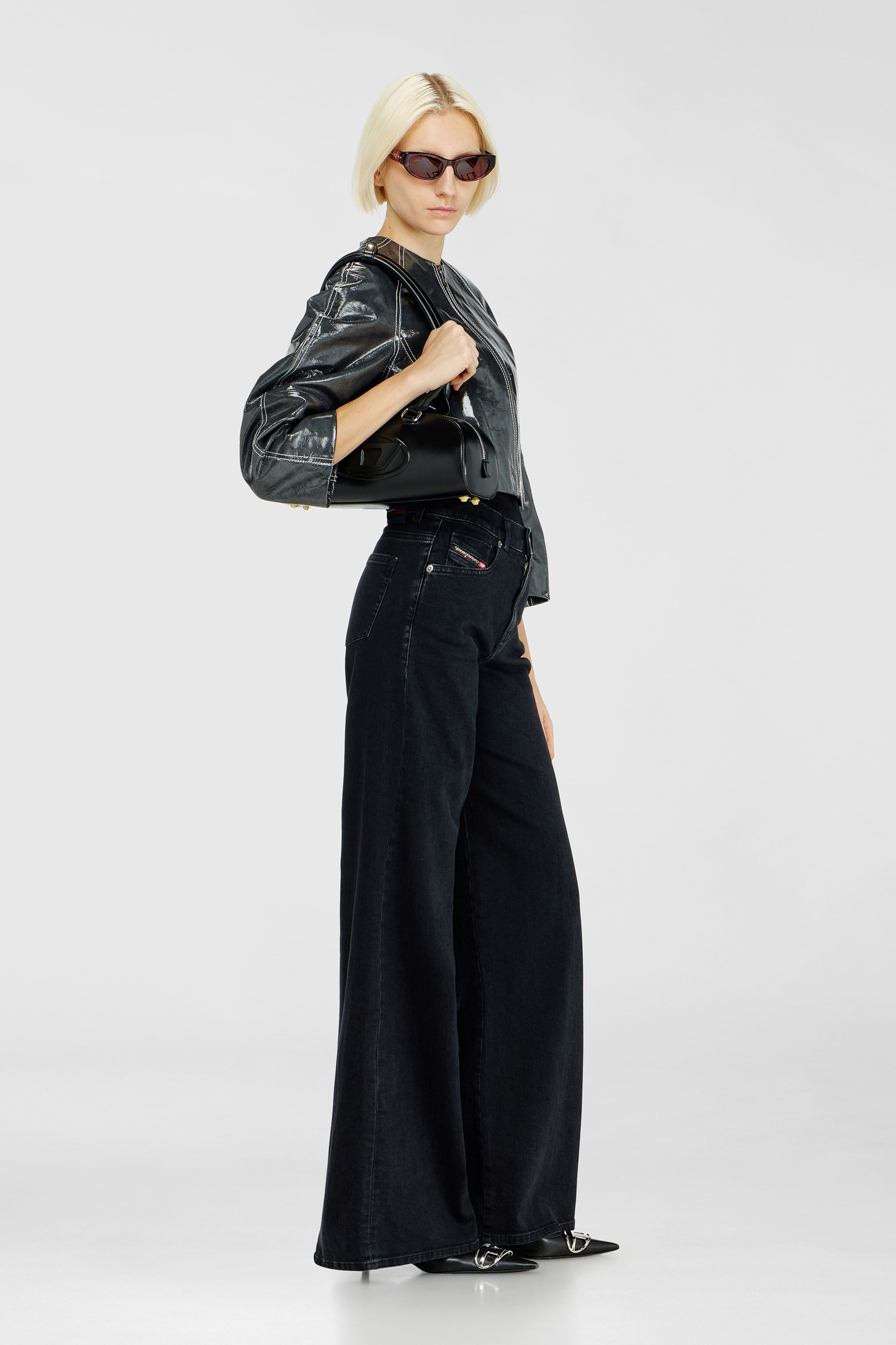 Diesel - Woman's Flare Jeans 1978 D-Akemi 09N89, Black/Dark grey - 2