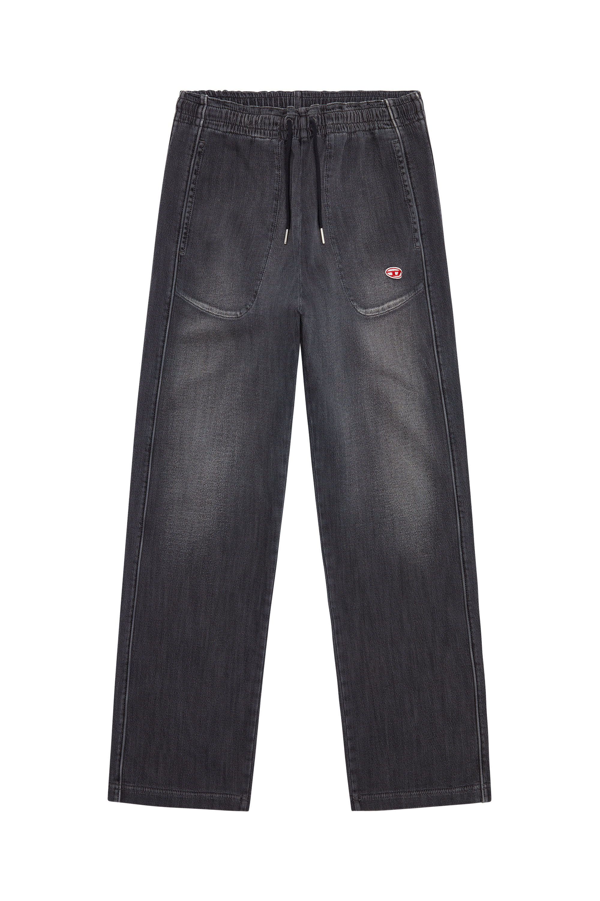 Diesel - D-Martians Track Denim 09E30 Straight, Black/Dark grey - Image 2