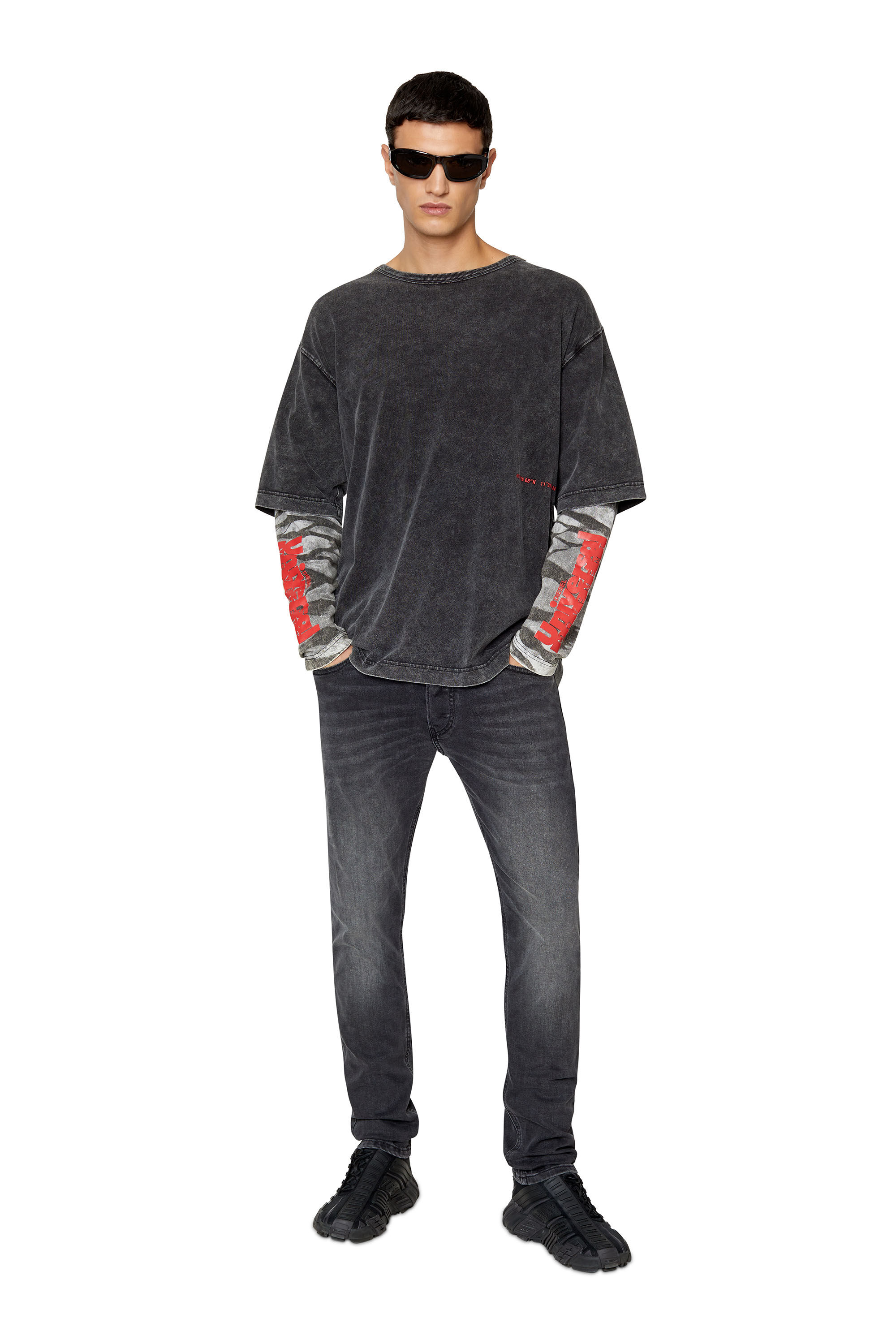 Diesel - T-SCHUL, Black/Grey - Image 1
