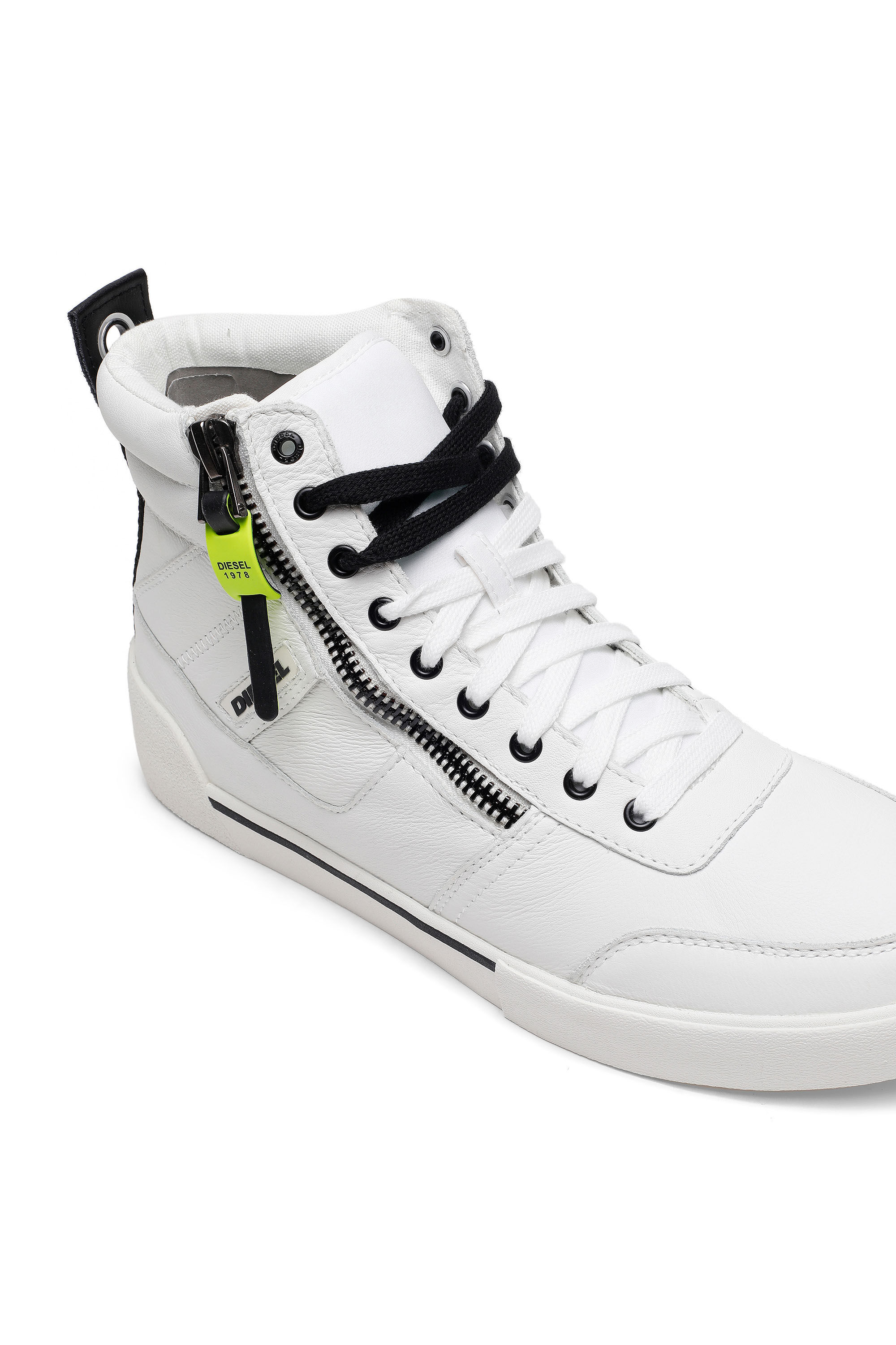 High-top sneakers in panelled suede 