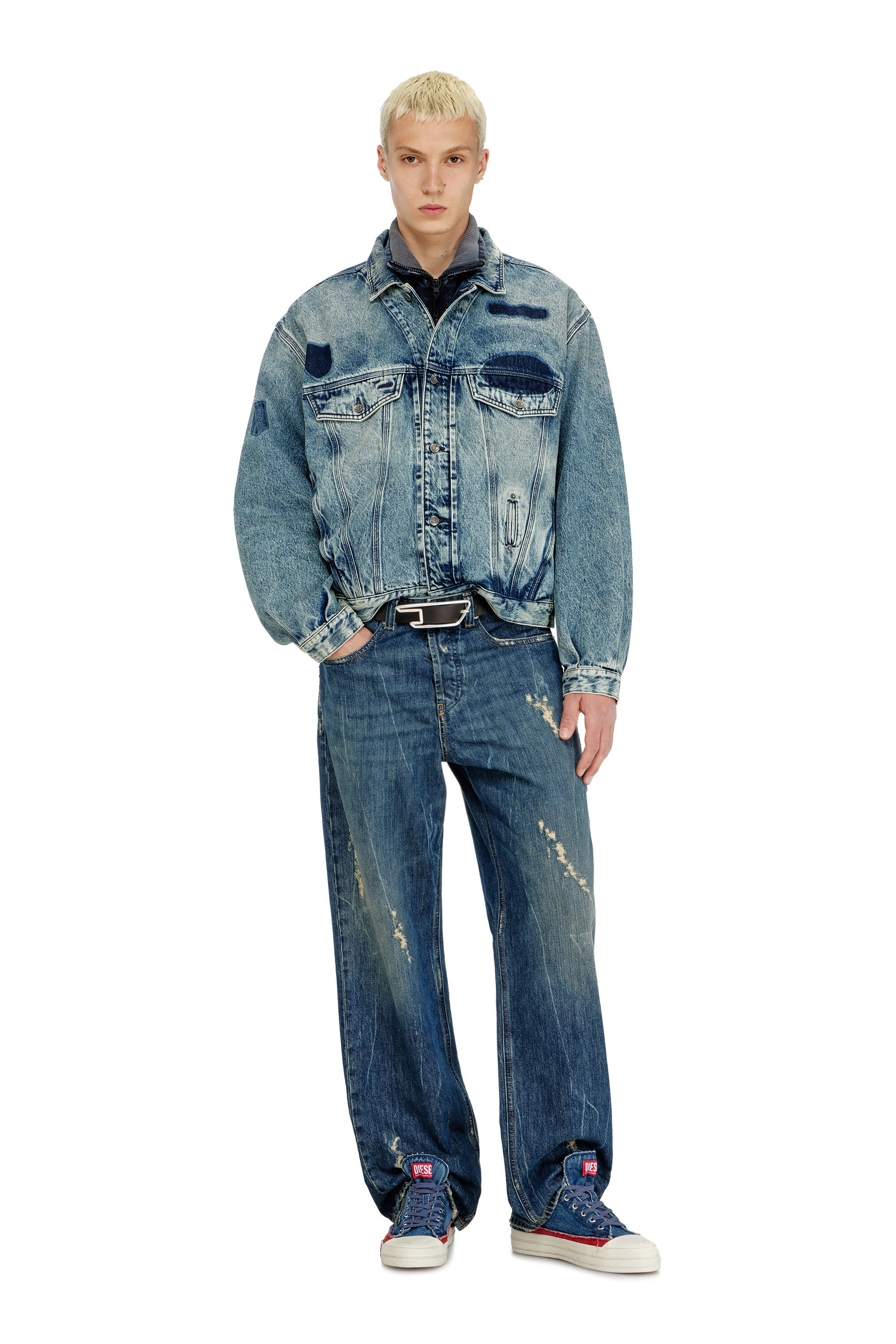 Diesel - Man's Relaxed Jeans 2001 D-Macro 09Q28, Medium blue - 1