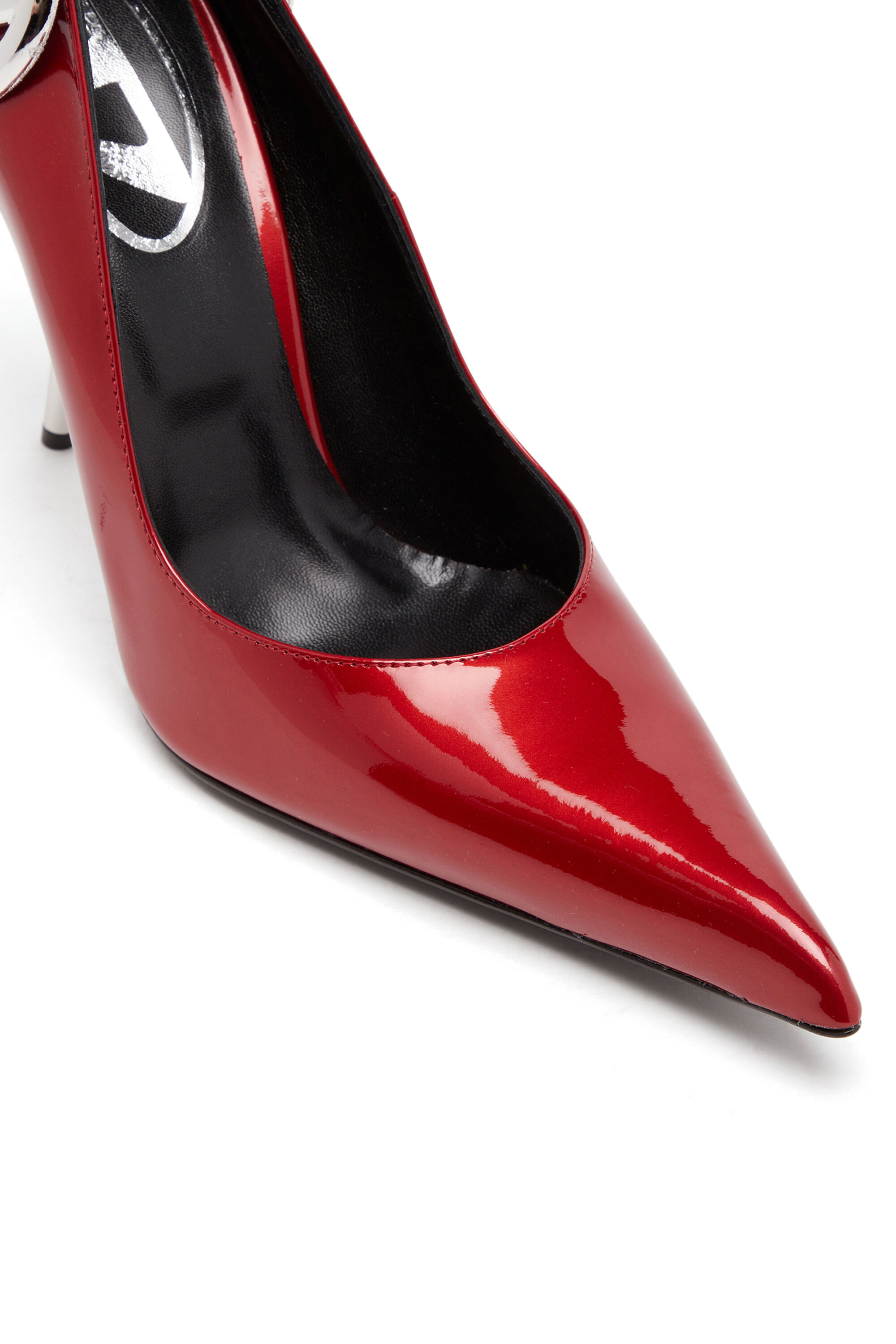 【送料&関税込】Diesel Leather Pumps Women's D-Ten&Half-Patent leather pumps with Oval D heel