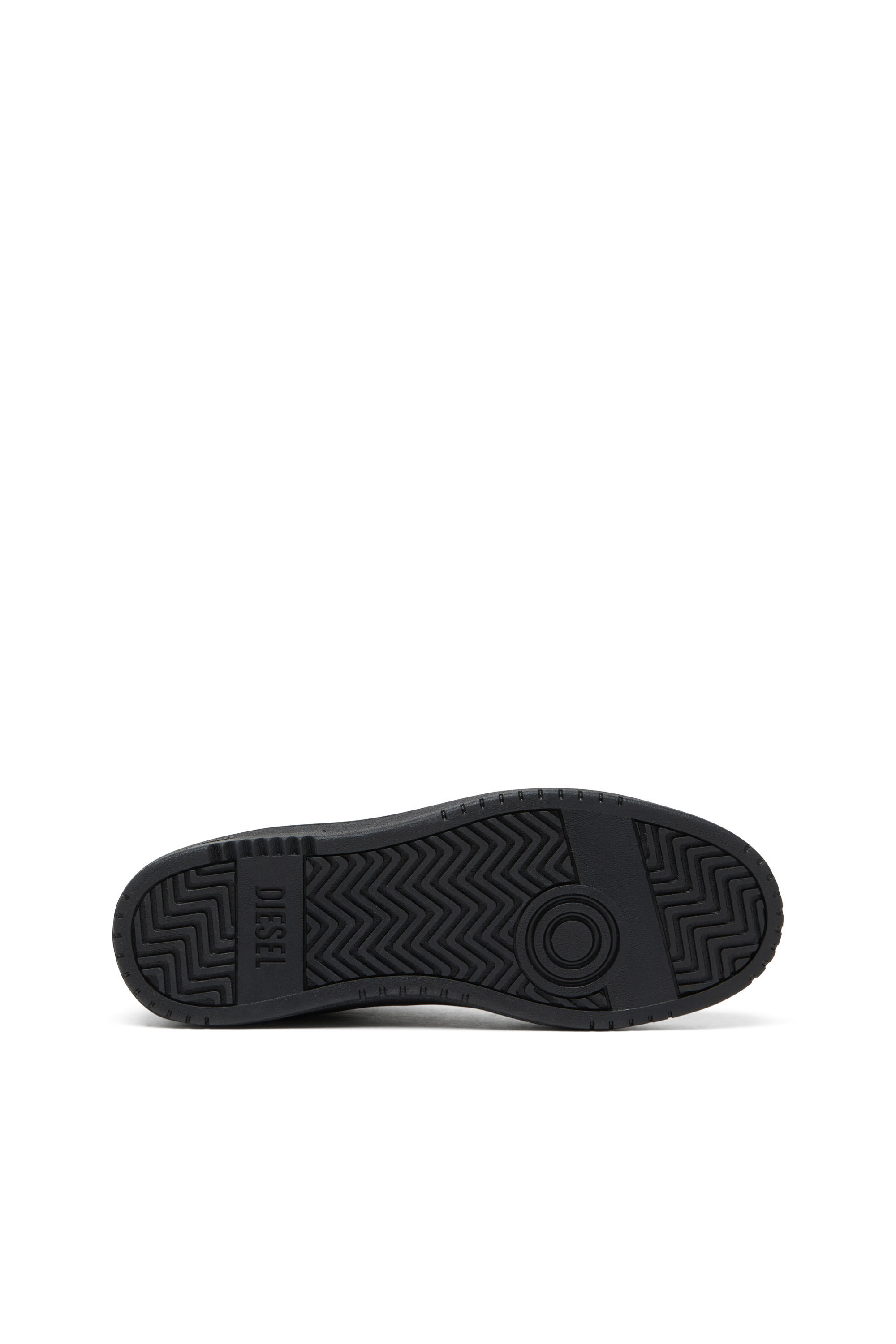 『DIESEL』S-オーバルスケートスニーカー Men's S-Oval Skate-Fabric-panelled leather sneakers | Black