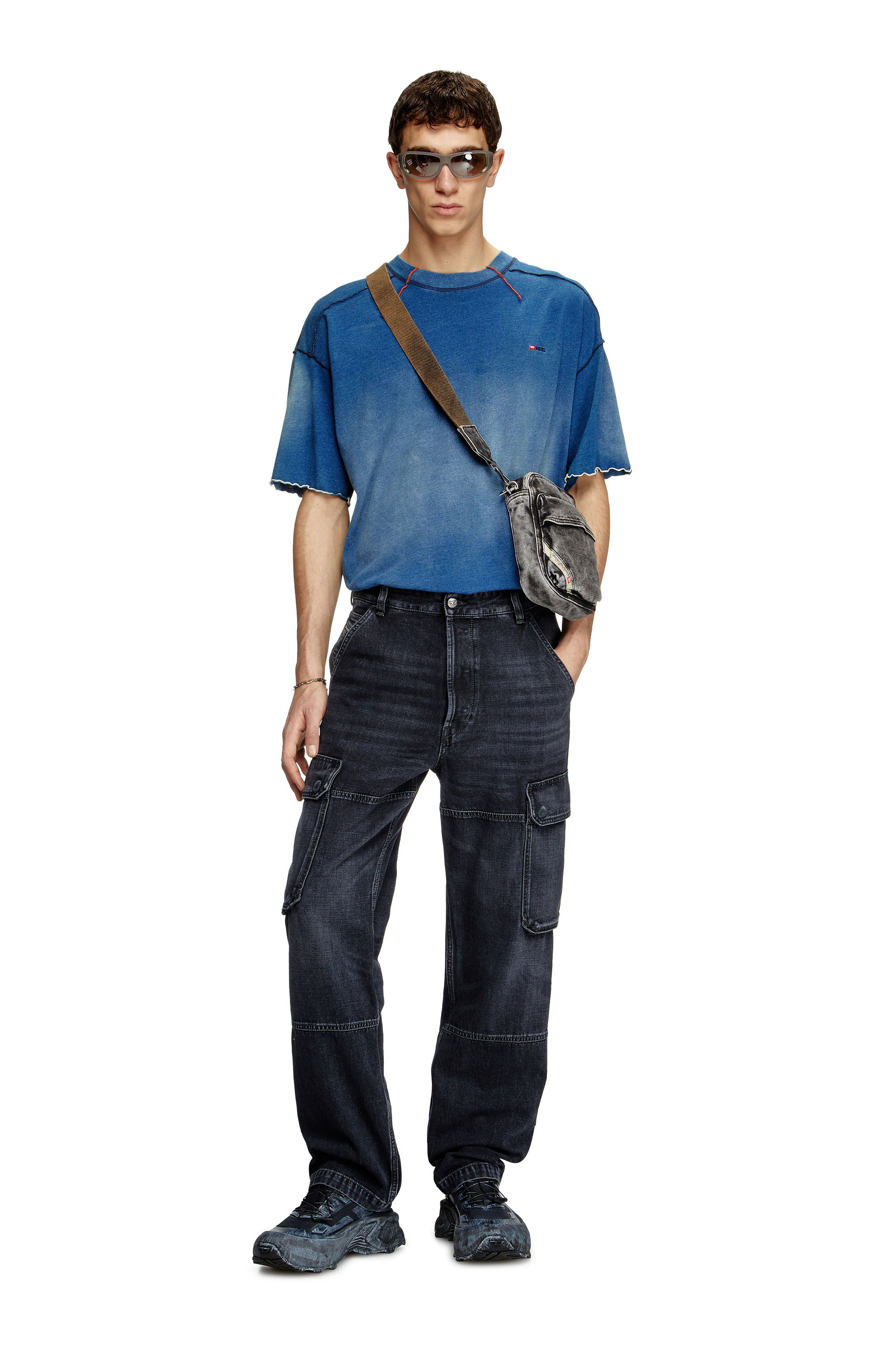 デニム・ジーパン DIESEL Regular Jeans D-Pot 007z9 Men's Regular Jeans | Black/Dark grey | Diesel D-Uty