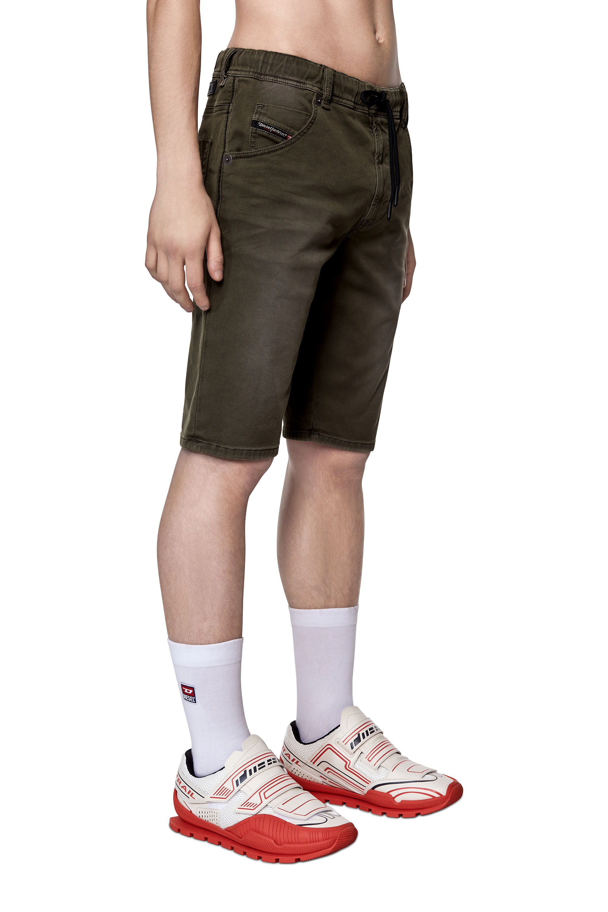 Diesel - D-KROOSHORT JOGGJEANS, Olive Green - Image 5