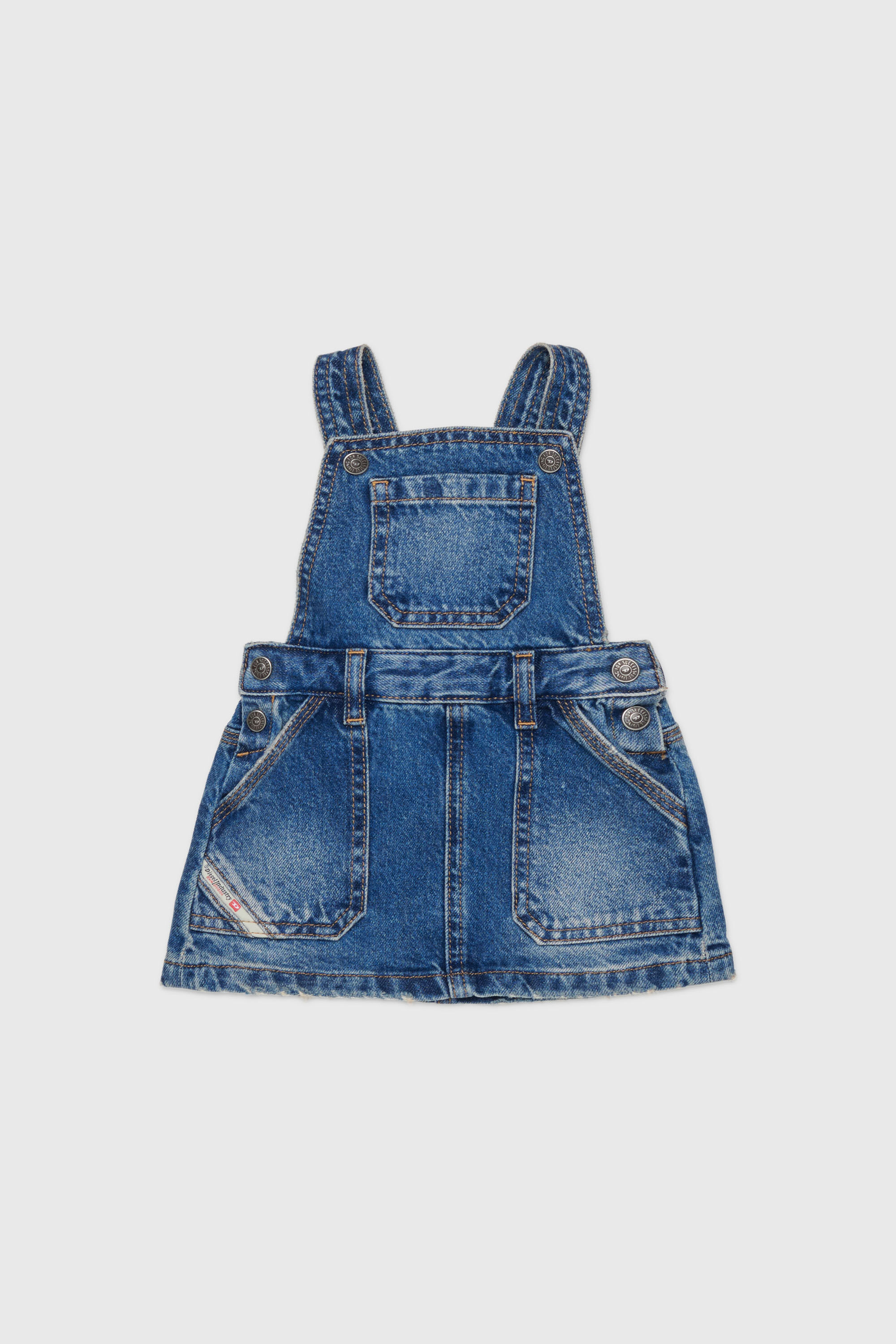 Diesel - JUMIB, Woman's Denim dungaree dress in Medium blue - 1