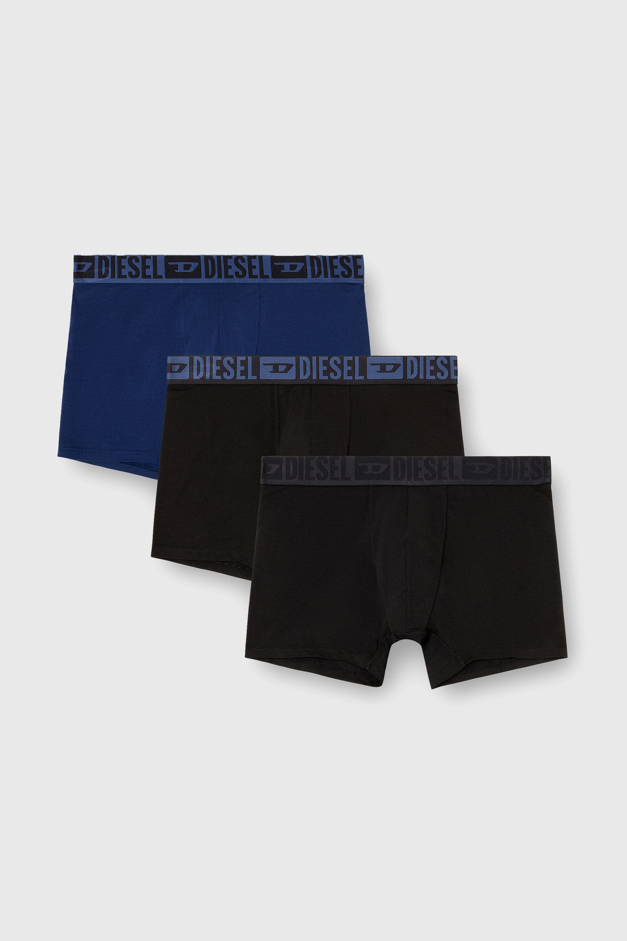 Diesel - SEBASTIAN-D-CORE-3PACK, Man's Three-pack boxer briefs in stretch cotton in Black/Blue - 2