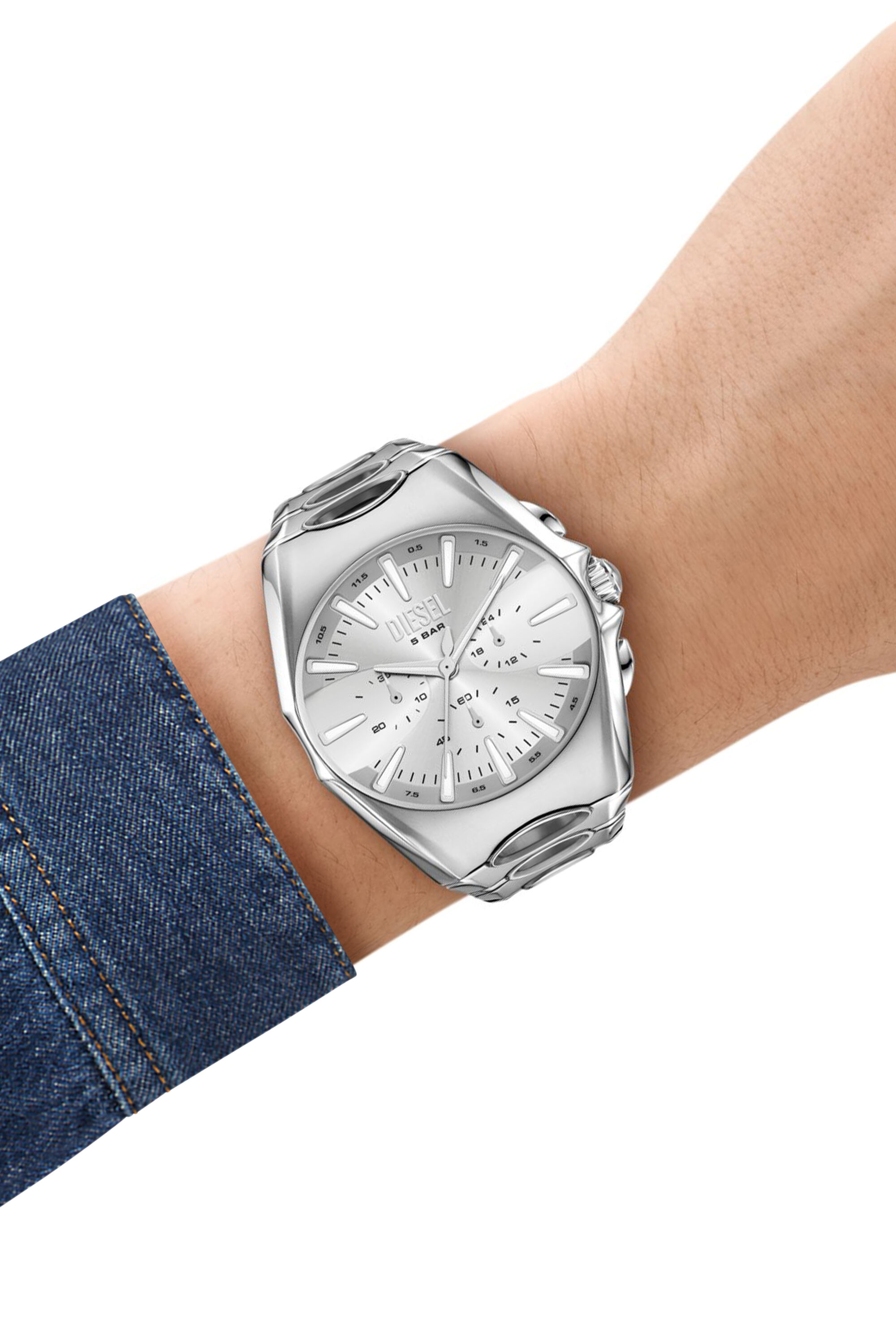 Men's D-Curve stainless steel watch | Silver | Diesel