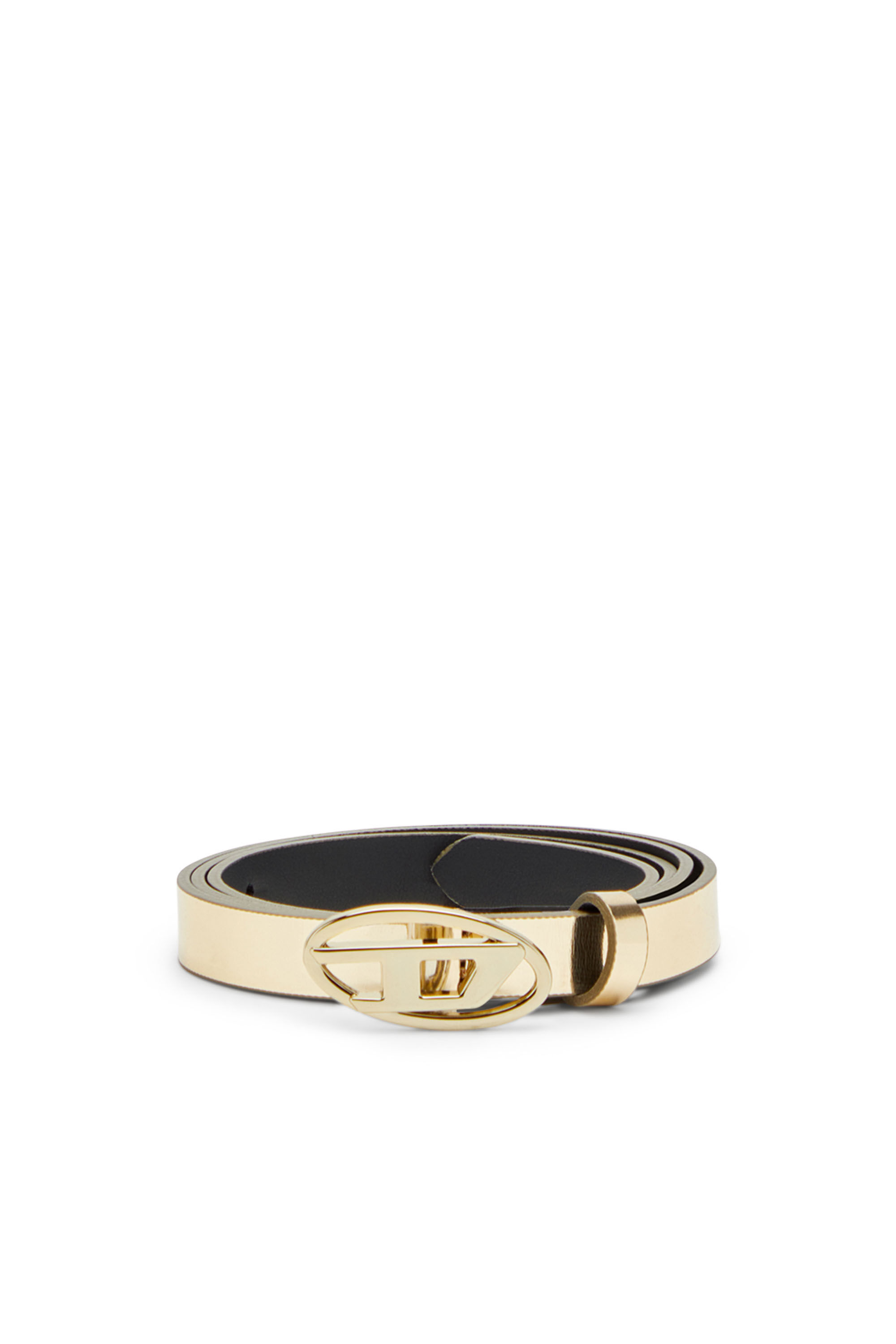Diesel - B-1DR 15, Woman's 1.5cm belt with mirrored metallic finish in null - 1