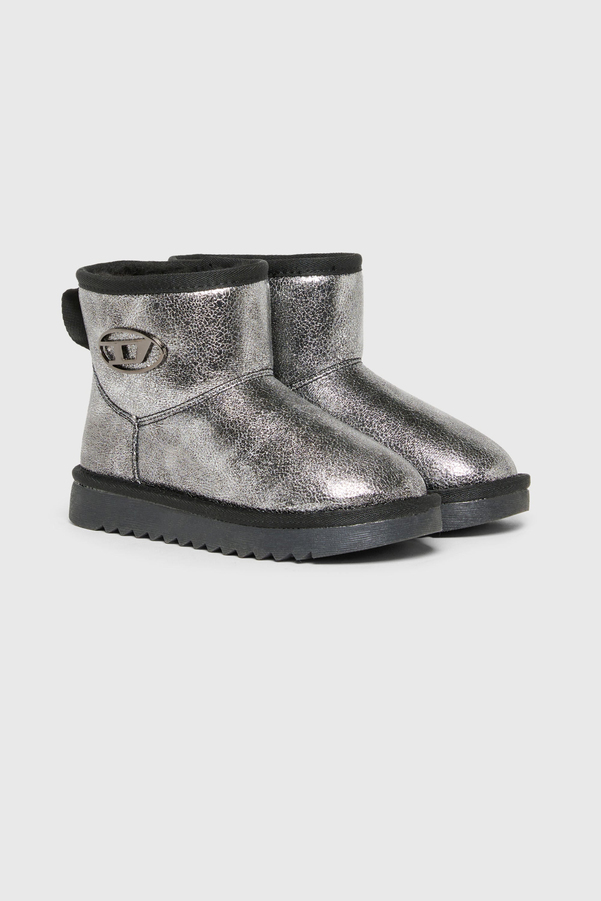 Diesel - D-DAATEN, Unisex's D-Daaten - Metallic boots with plush lining in Silver - 2