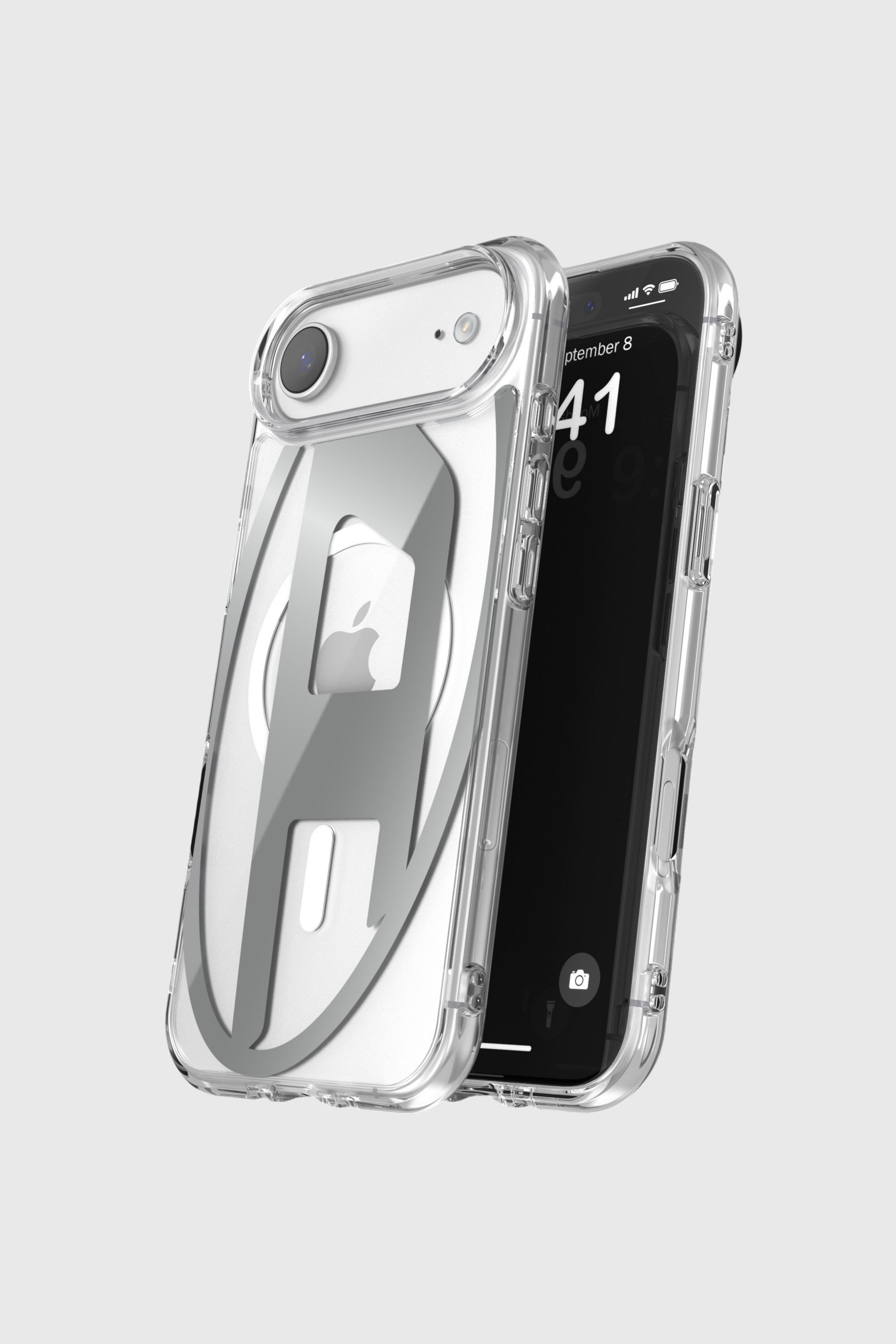 Diesel - 60412 AOP CASE, Unisex's Oval D metallic case with magsafe for iPhone 17 Air in Grey - 4