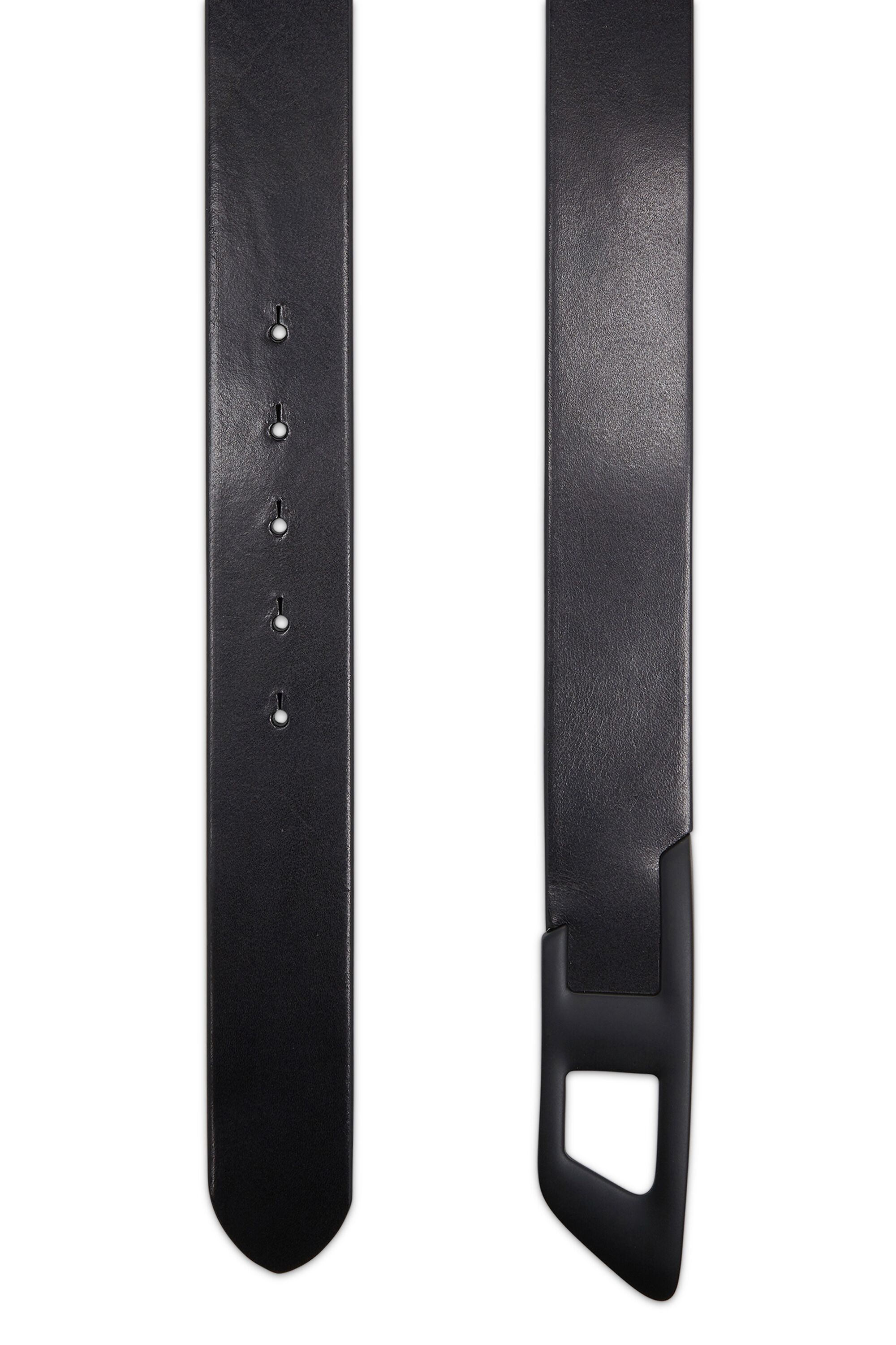 Diesel - B-D LOGO 2.0 40, Unisex's 4 cm leather belt with metal D buckle in Black - 2