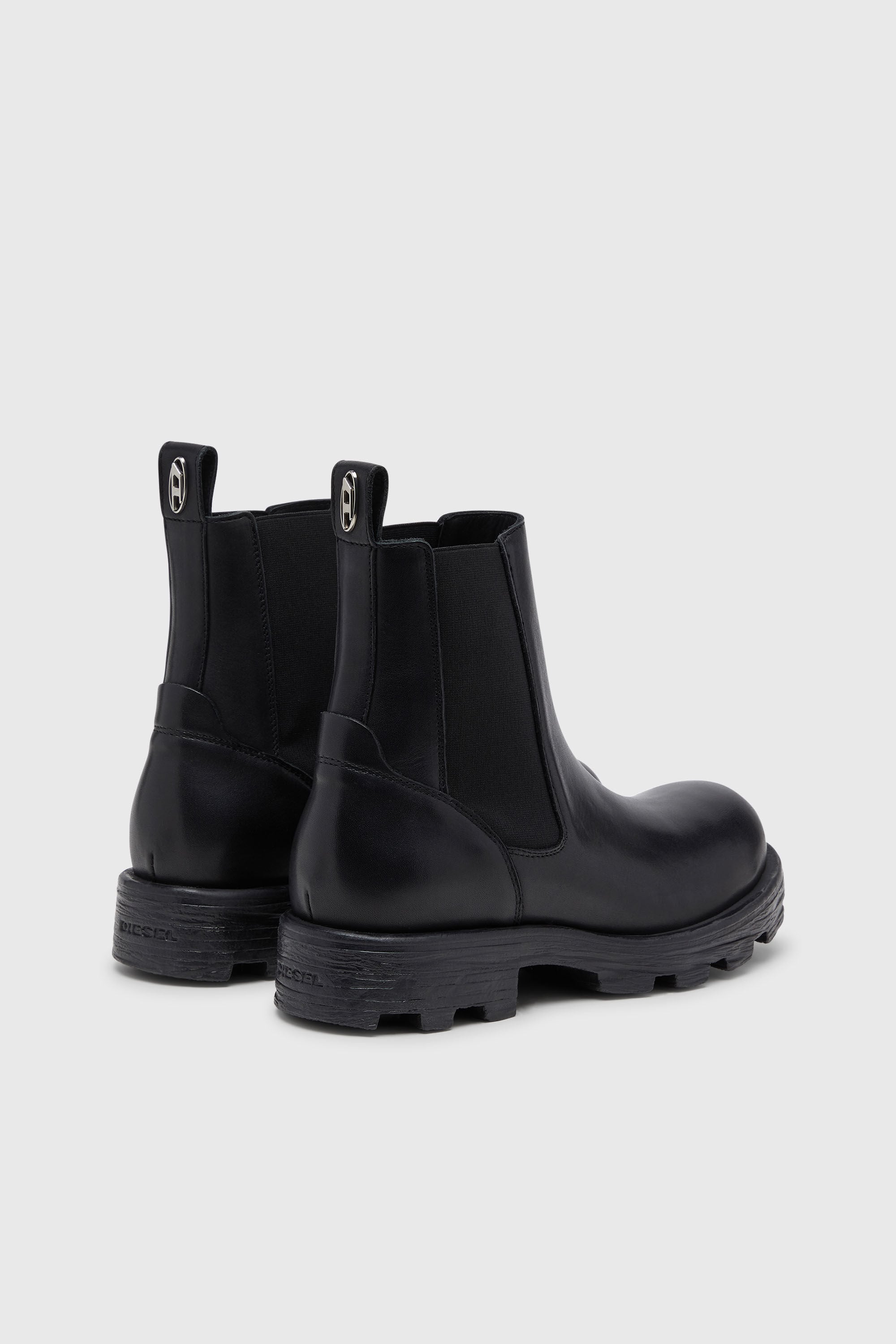 Diesel - D-HAMMER CH, Man's D-Hammer-Chelsea boots in leather in Black - 3