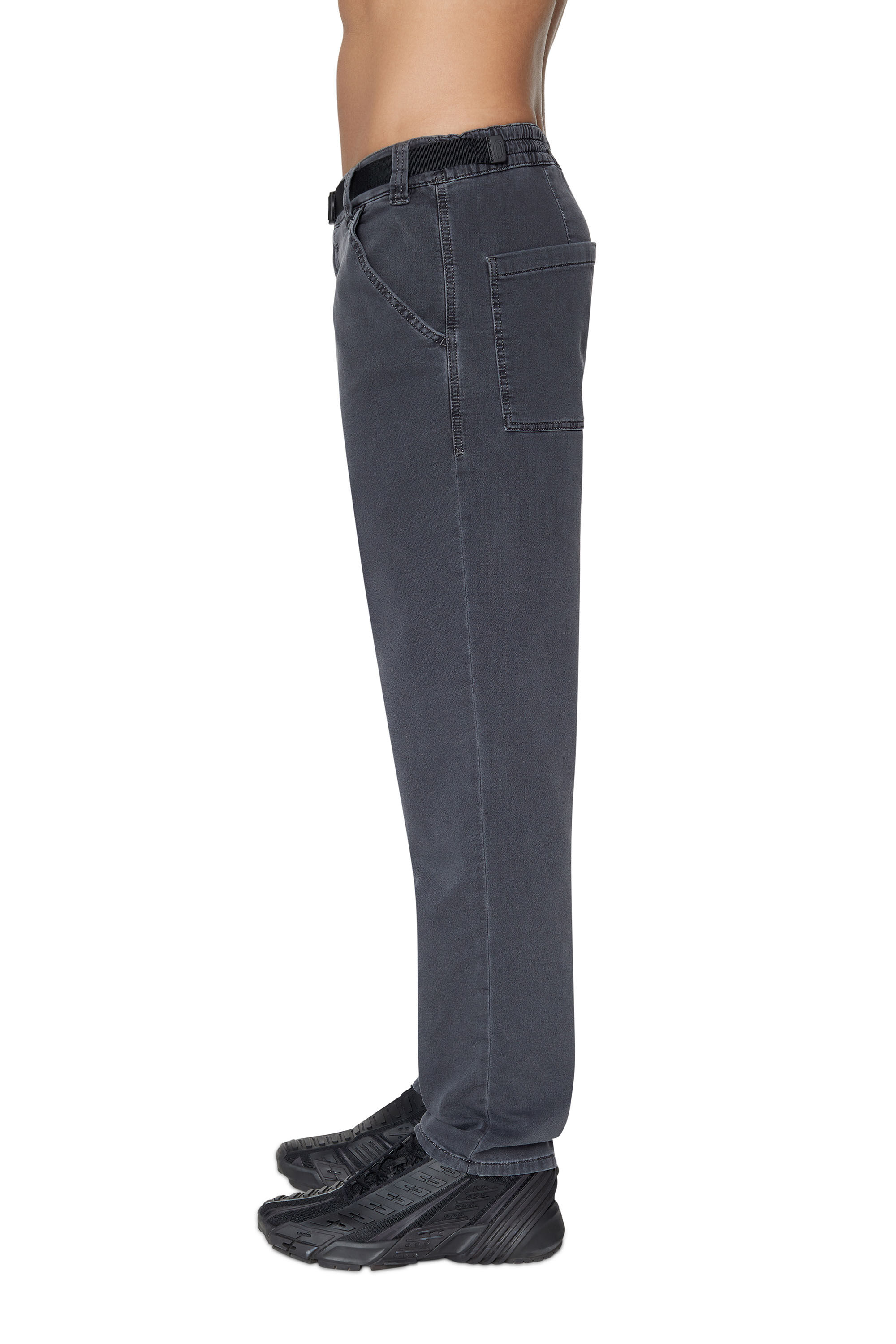 Diesel - Krooley JoggJeans® 069ZH Tapered, Black/Dark grey - Image 5