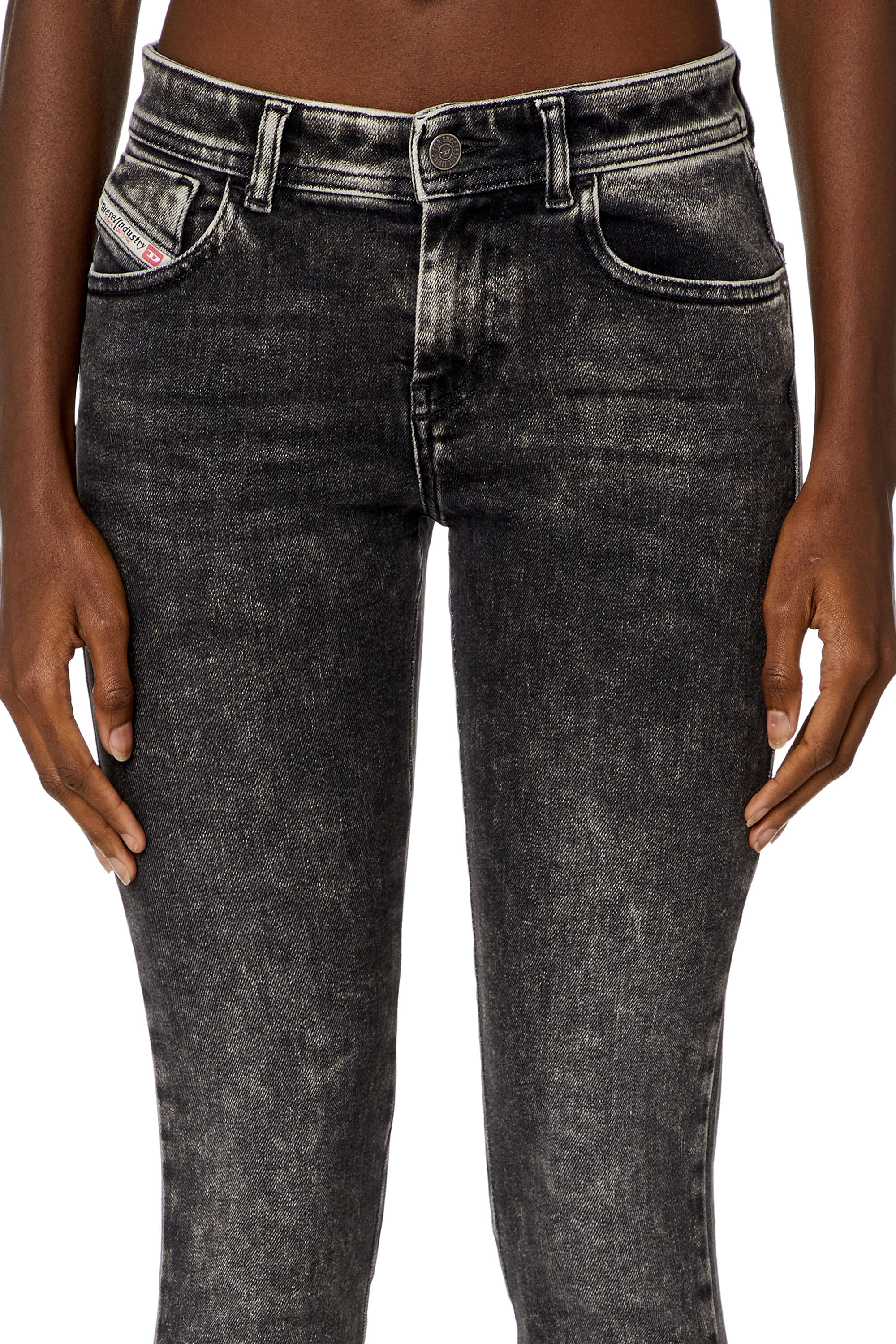 Diesel - Super skinny Jeans 2017 Slandy 09H88, Black/Dark grey - Image 5