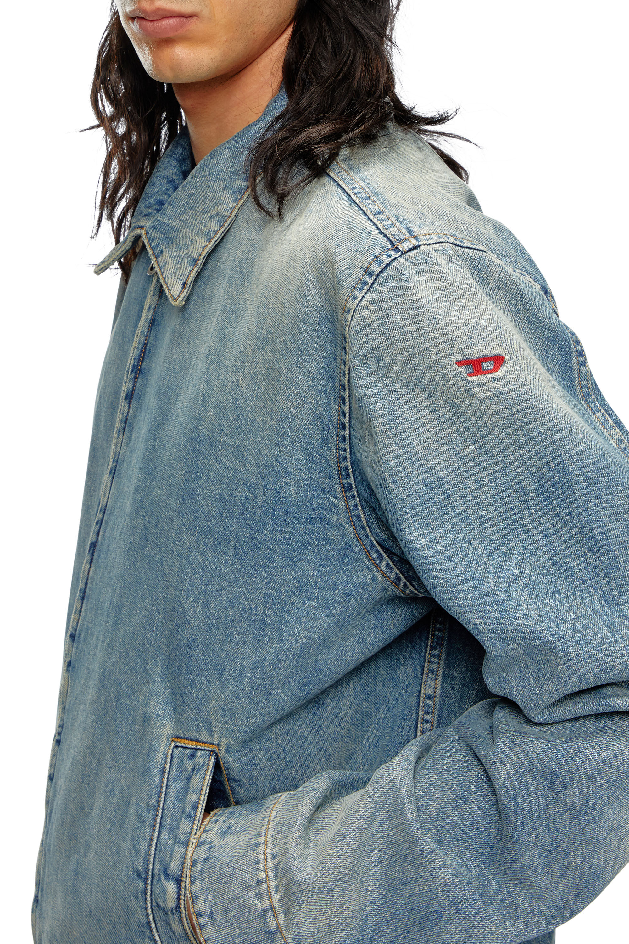 Men's Denim blouson jacket | Blue | Diesel