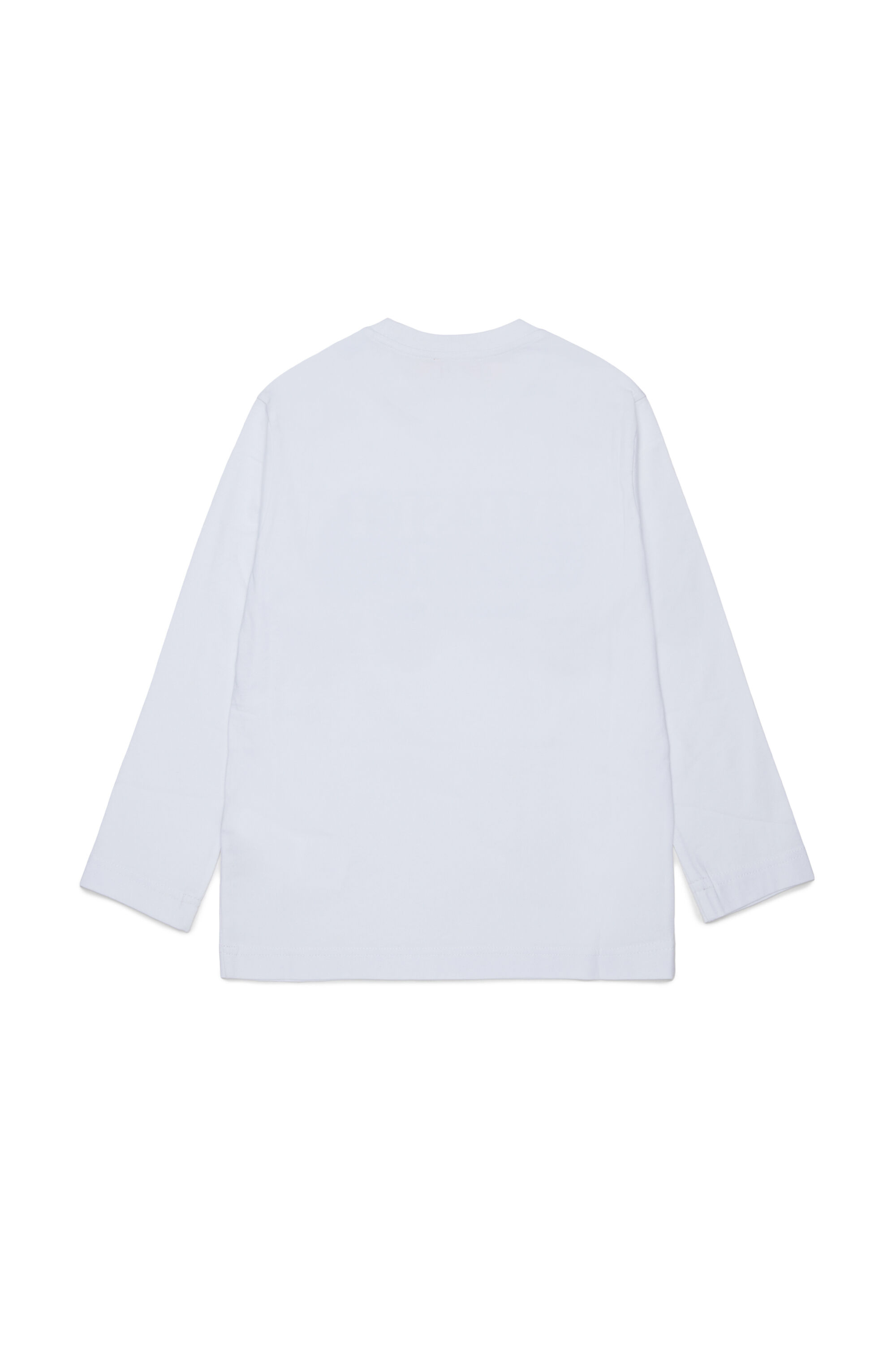Diesel - TLODIMLS OVER, Man's Long-sleeve T-shirt with Diesel Industry print in White - 2