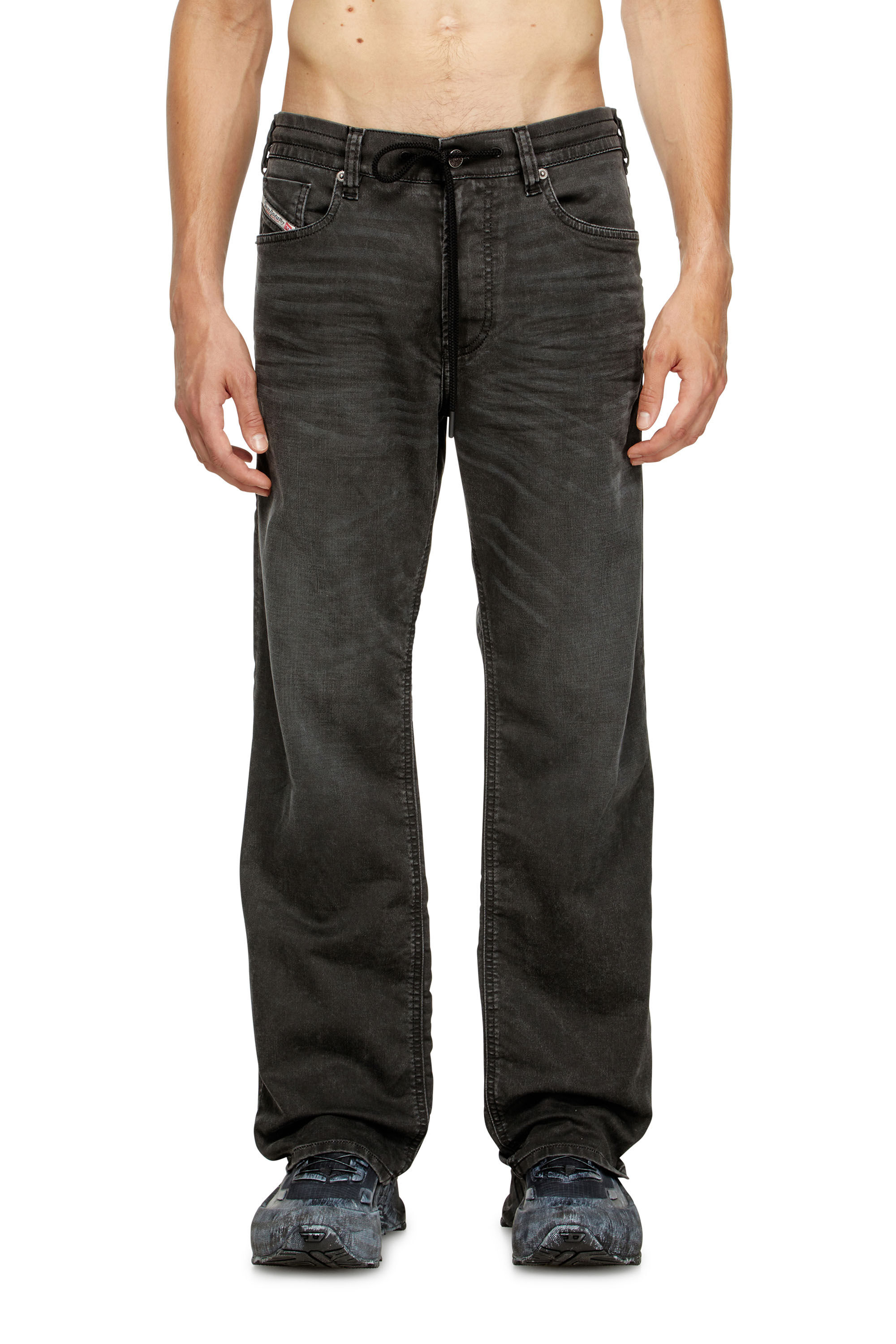 Diesel - Man's Relaxed 2080 D-Reel Joggjeans® 09J75, Black/Dark grey - 3
