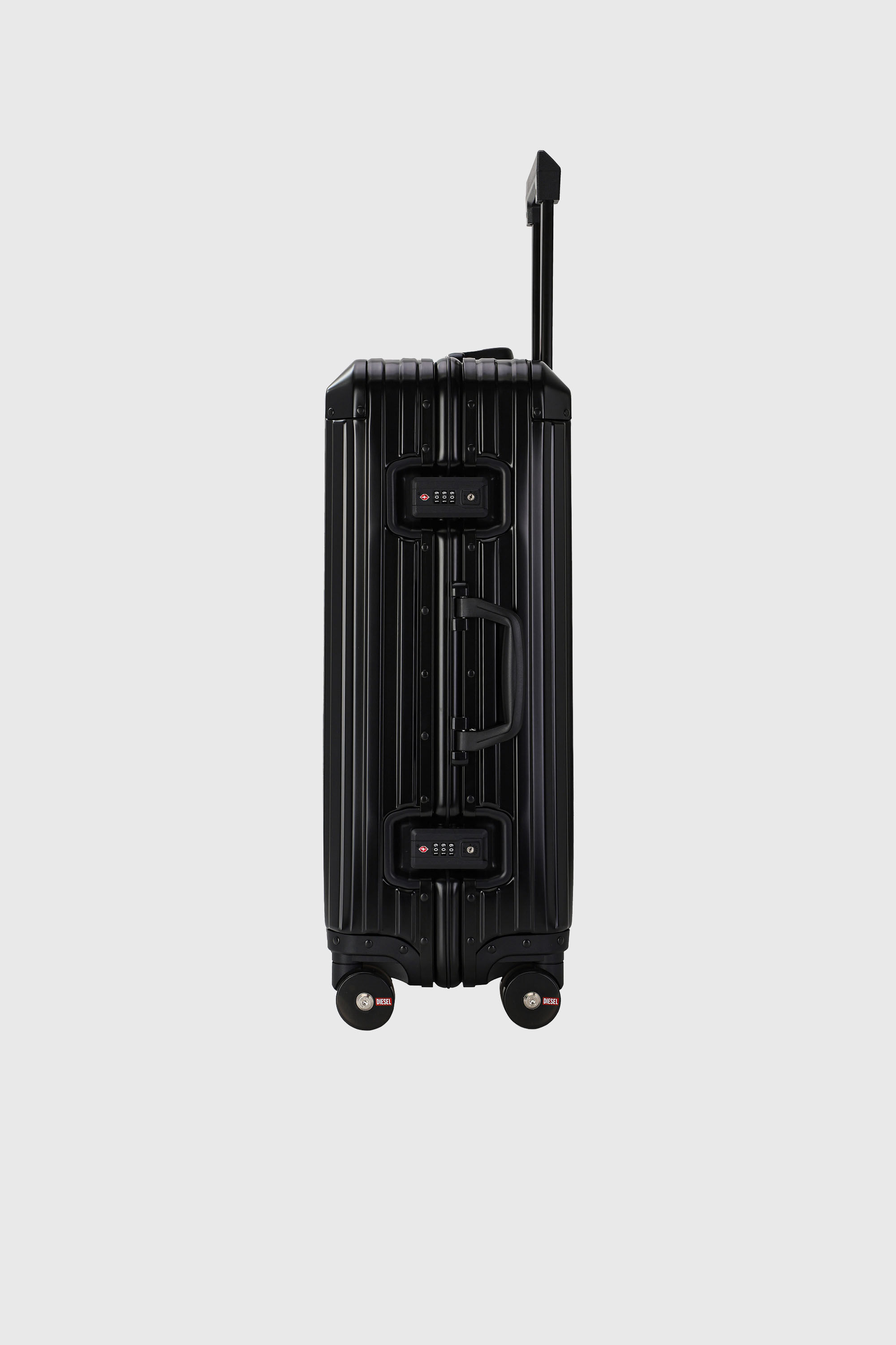 Diesel - DIESEL ALUMINUM TROLLEY- DSL002, Unisex's Aluminum suitcase size M in Black - 4