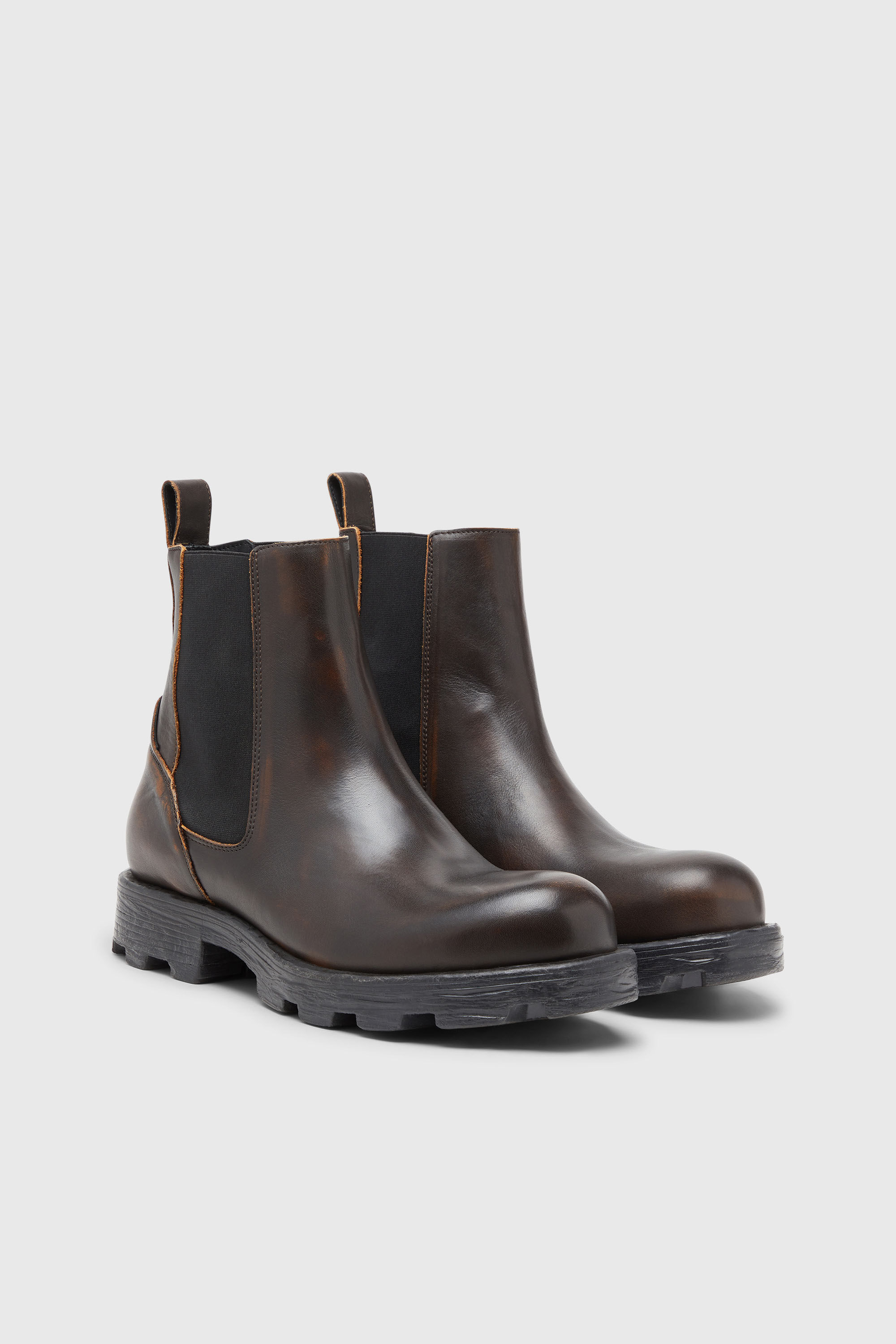 Diesel - D-HAMMER CH, Man's D-Hammer-Chelsea boots in brushed leather in Brown - 2