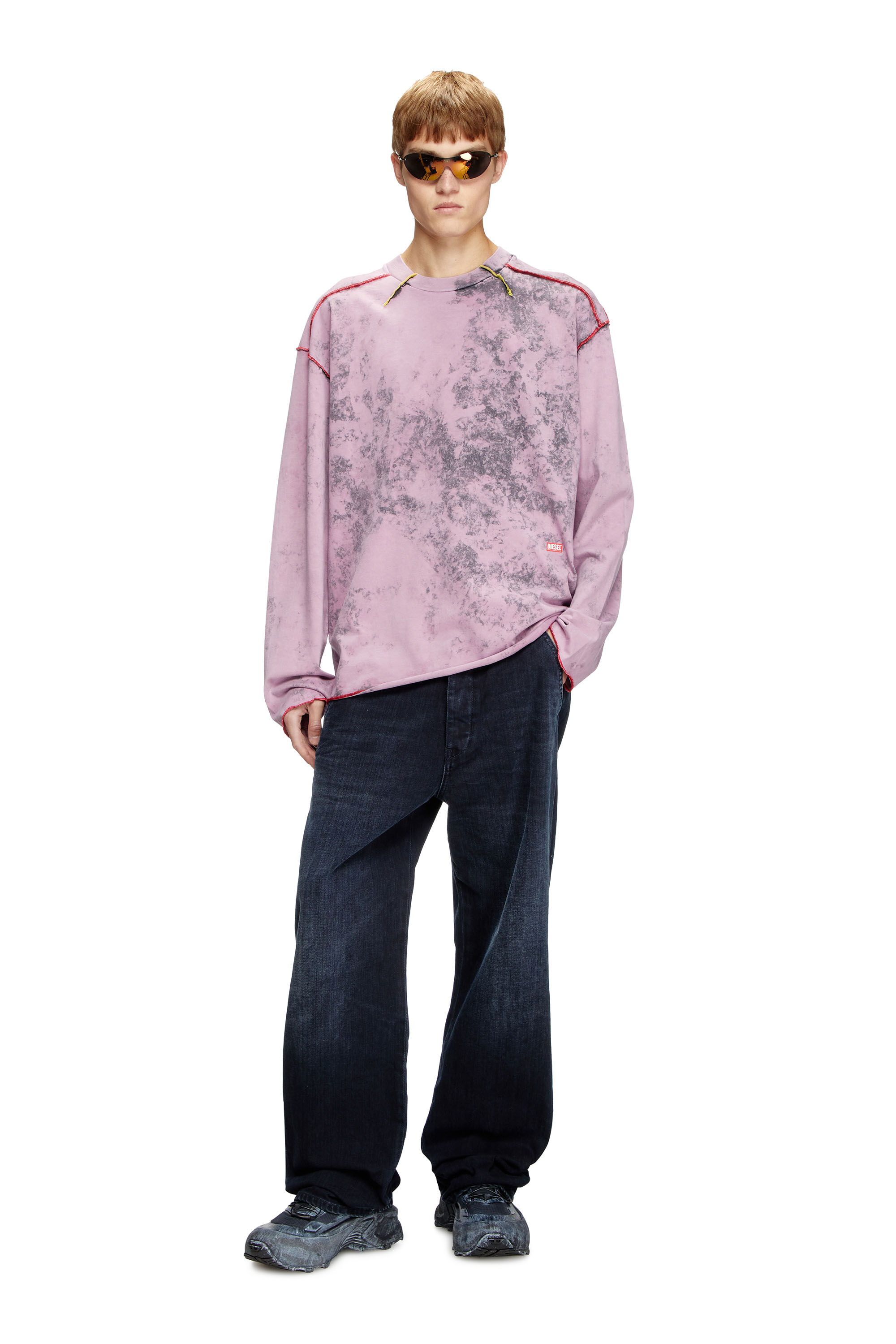 Tシャツ・カットソー LMC NEW CLASSIC LOGO SHEER SHIRT pink 0LM45SSH501PNK T-shirt with knotted front Light Pink | Mexx.com