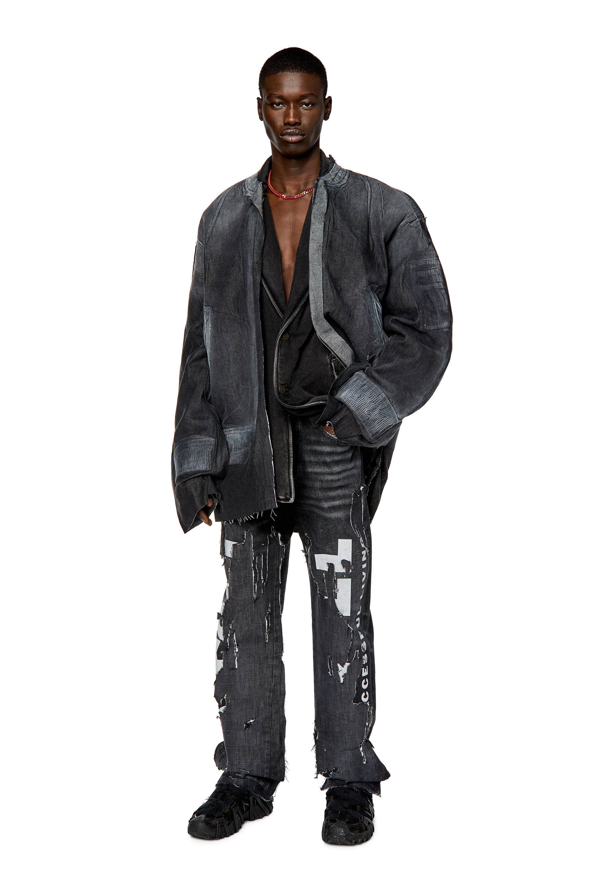 Diesel - Straight Jeans 2010 D-Macs 007Q7, Black/Dark grey - Image 1