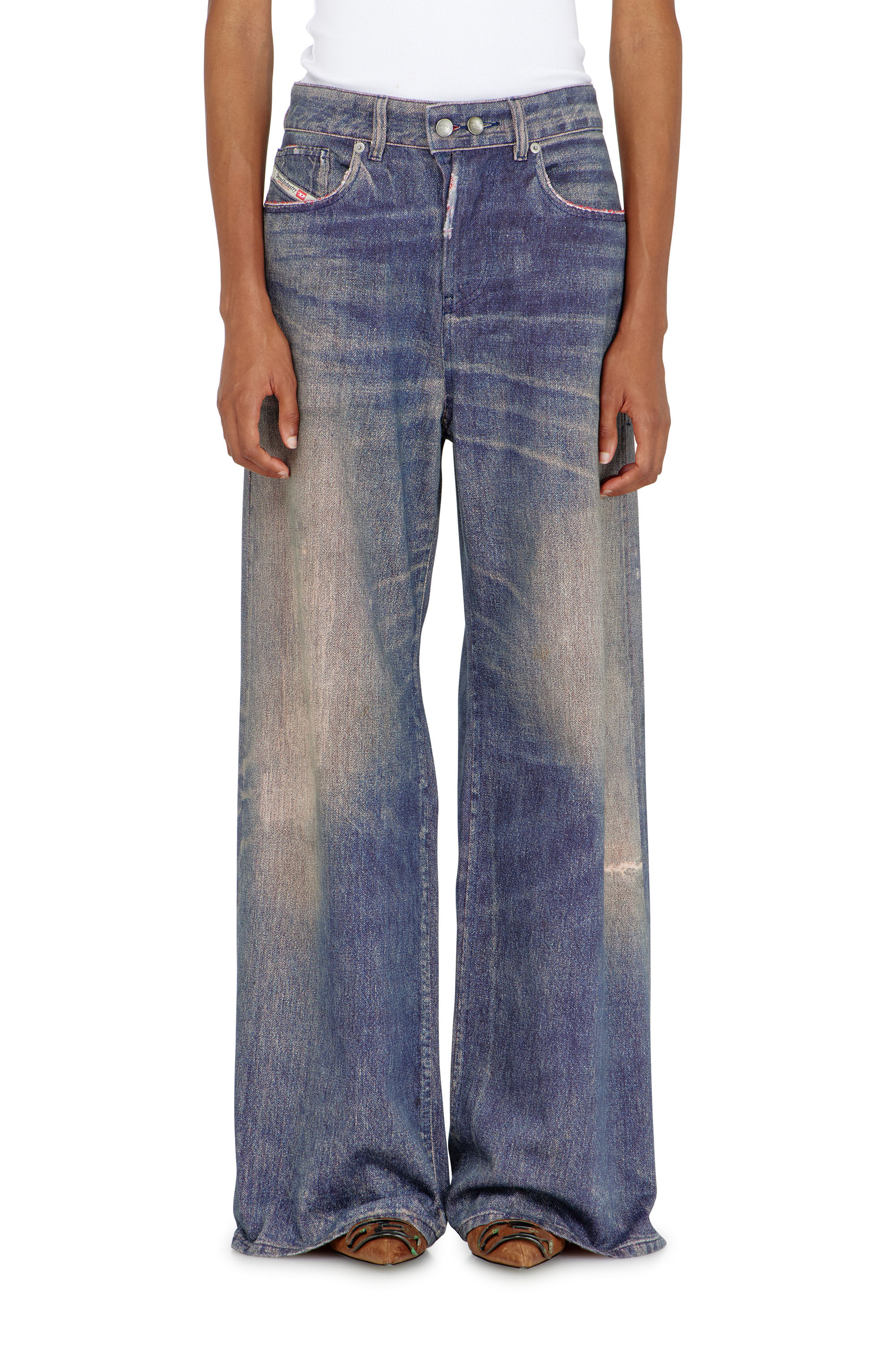 Diesel - Woman's Relaxed Jeans 1996 D-Sire 09P95, Dark Blue - 4