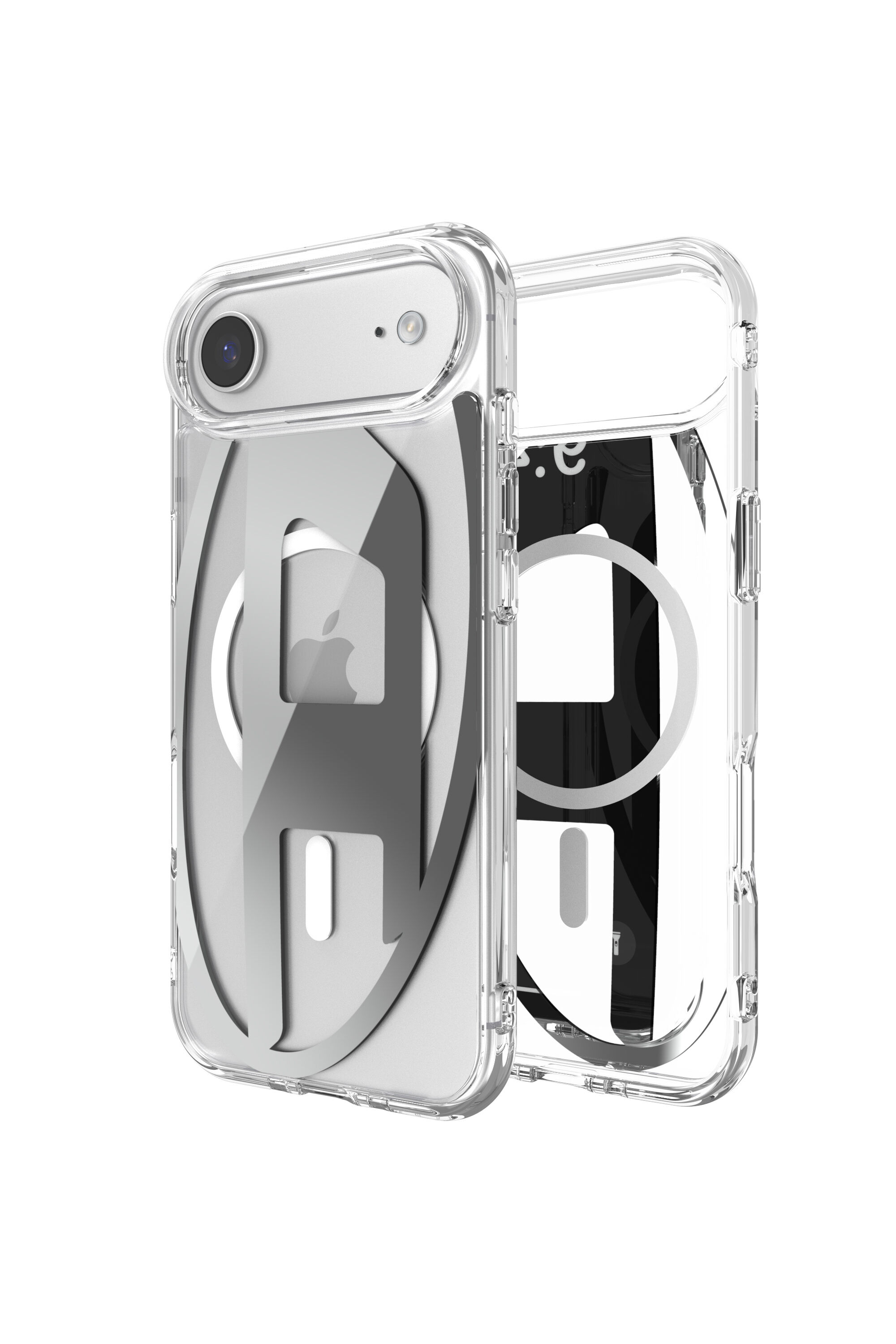 Diesel - 60412 AOP CASE, Unisex's Oval D metallic case with magsafe for iPhone 17 Air in Grey - 1