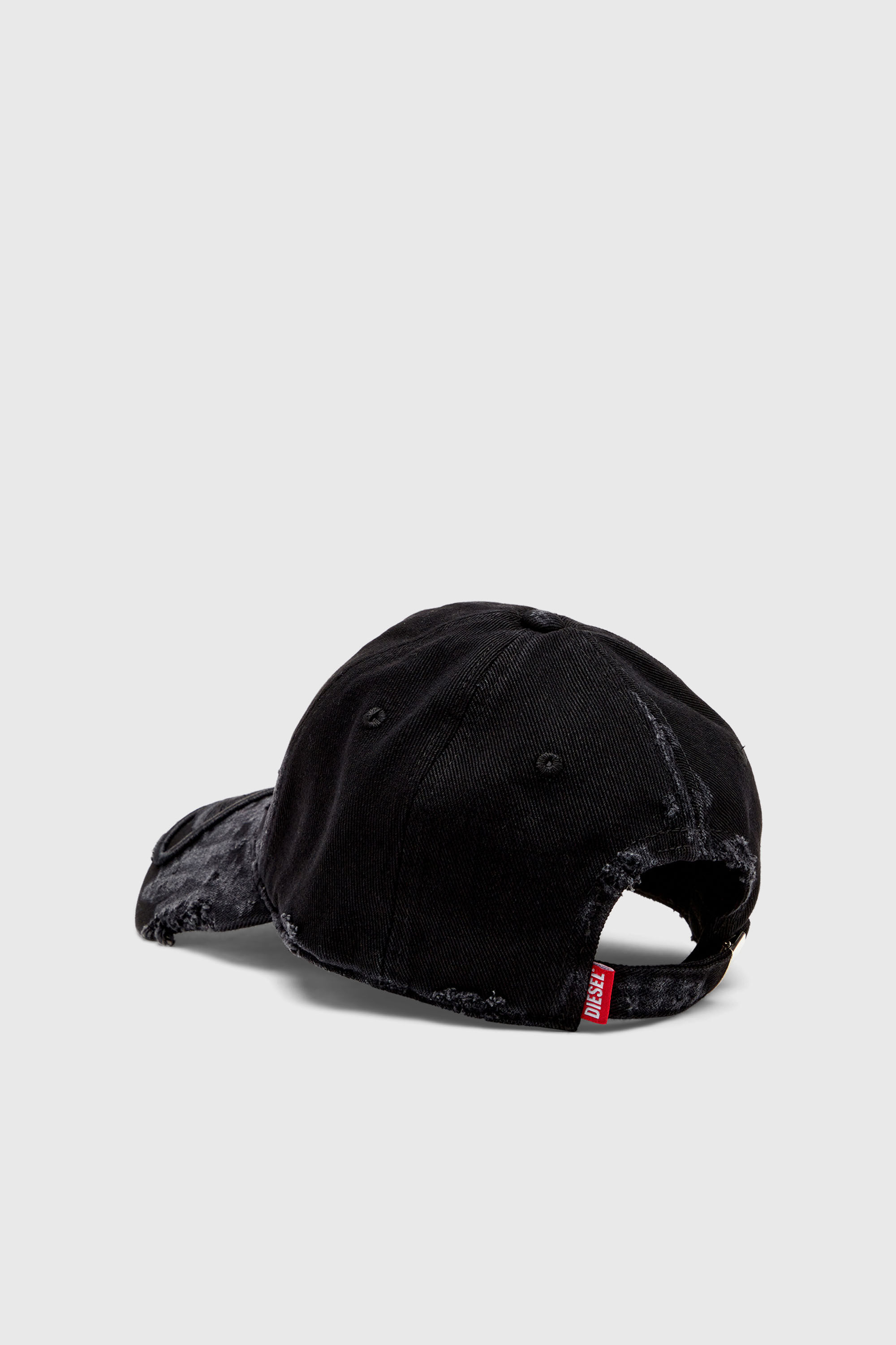Diesel - C-ODY, Man's Distressed denim baseball cap in Black - 2