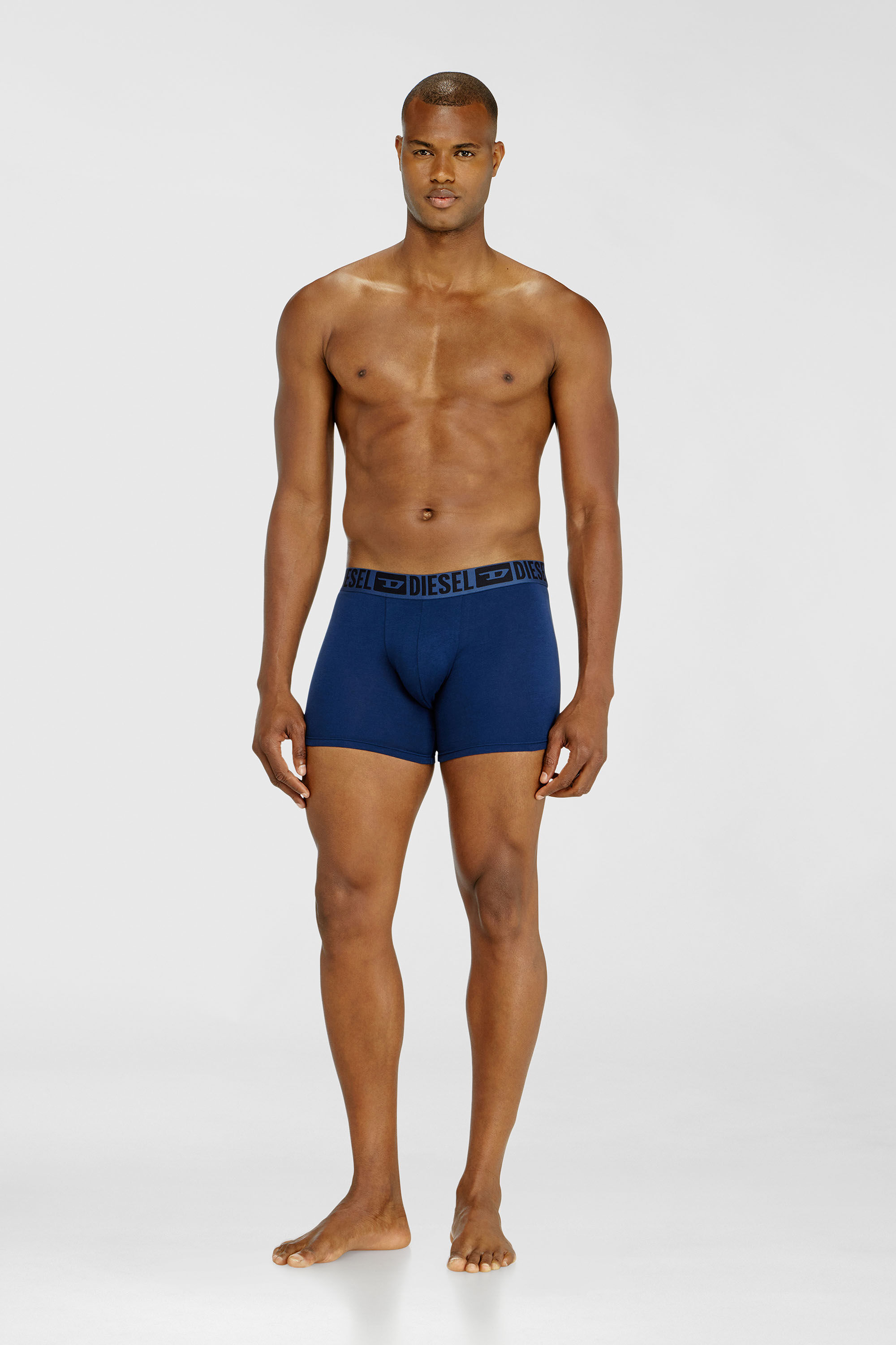 Diesel - SEBASTIAN-D-CORE-3PACK, Man's Three-pack boxer briefs in stretch cotton in Black/Blue - 1