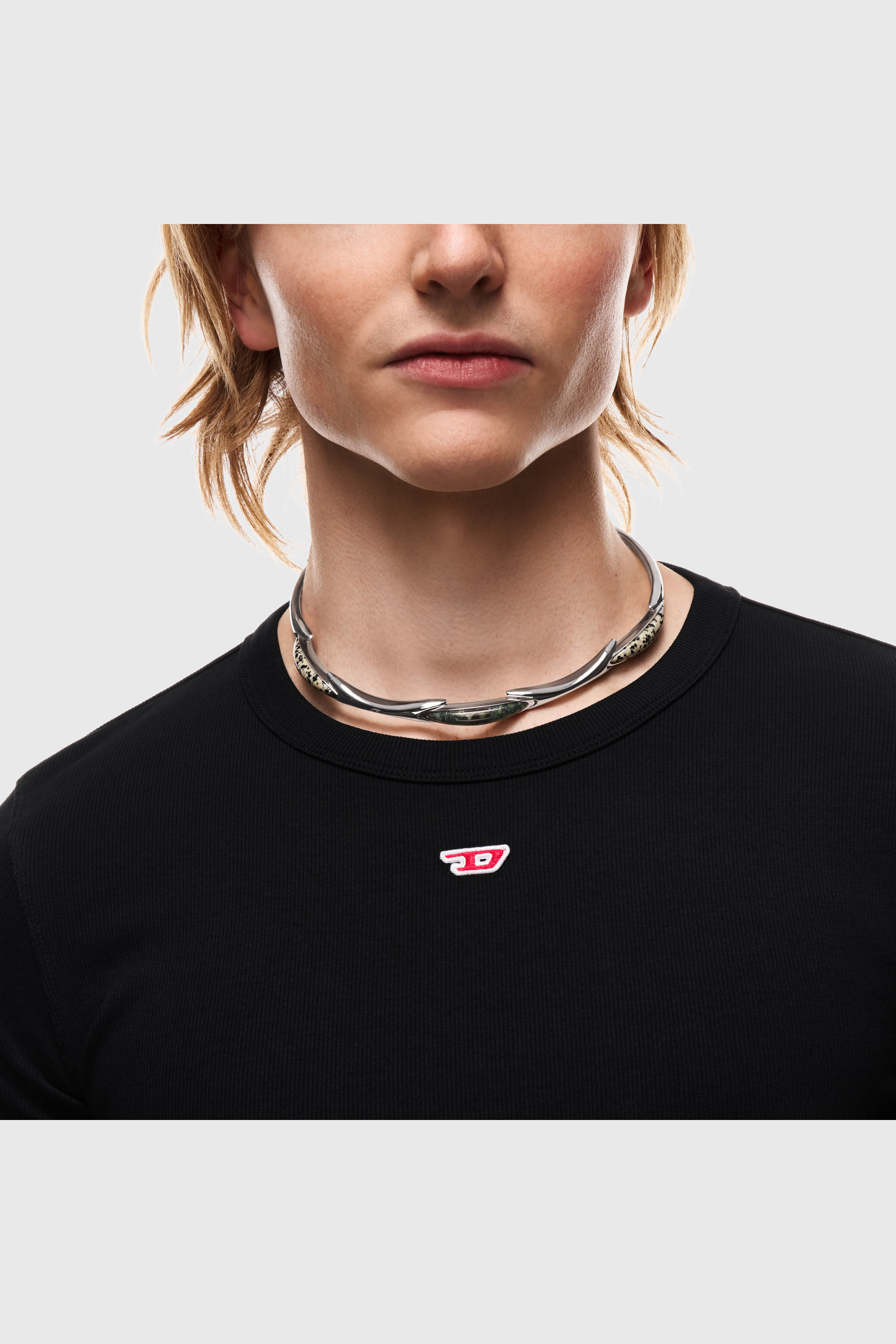 Diesel - DX167740 JEWELLERY, Unisex's Stainless Steel Choker Necklace in Silver - 4